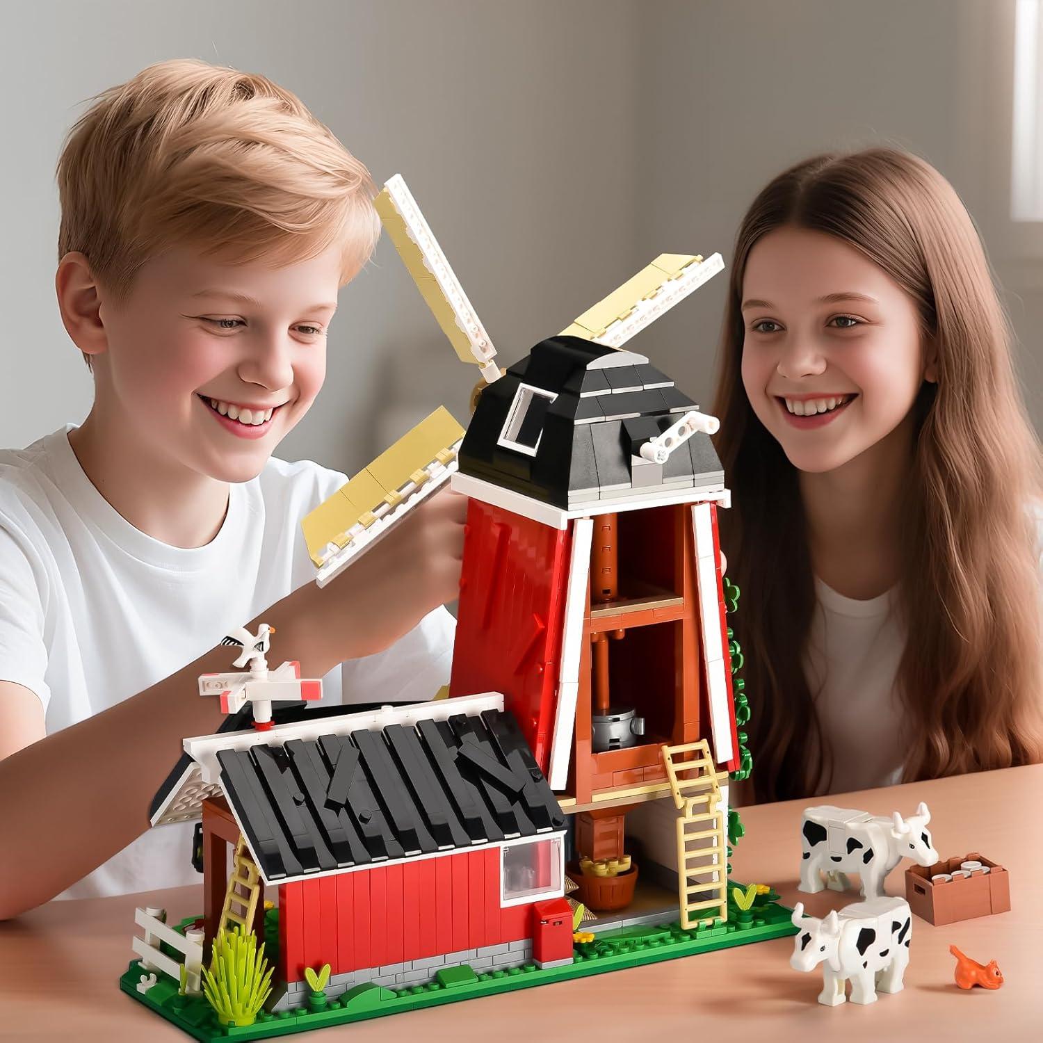 Juego de Construcción de Granja ONITUOFO 1310 Piezas con Luz