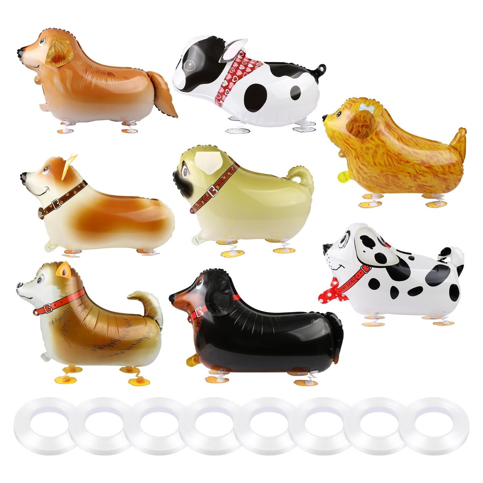8 Globos de Perro Caminante Mylar para Fiesta de Cumpleaños