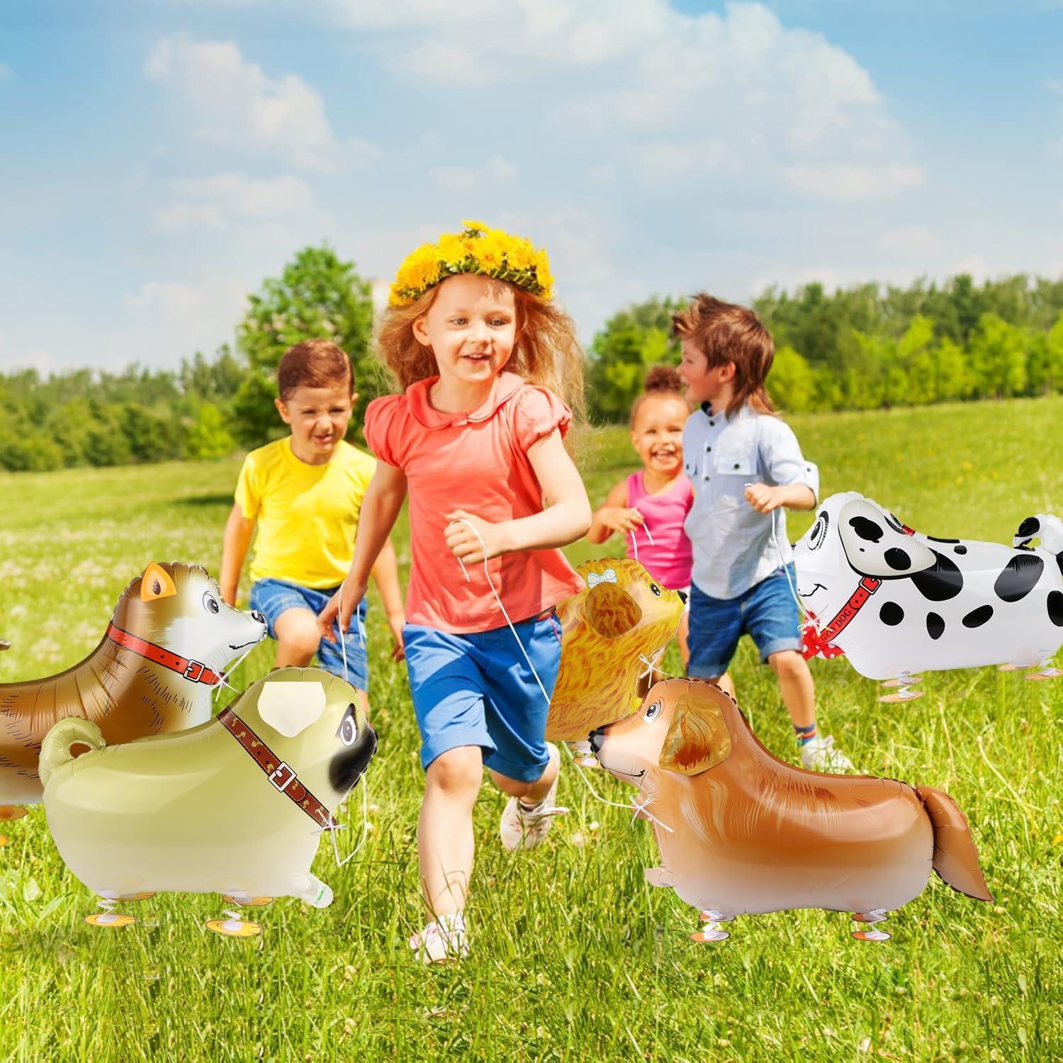 8 Globos de Perro Caminante Mylar para Fiesta de Cumpleaños