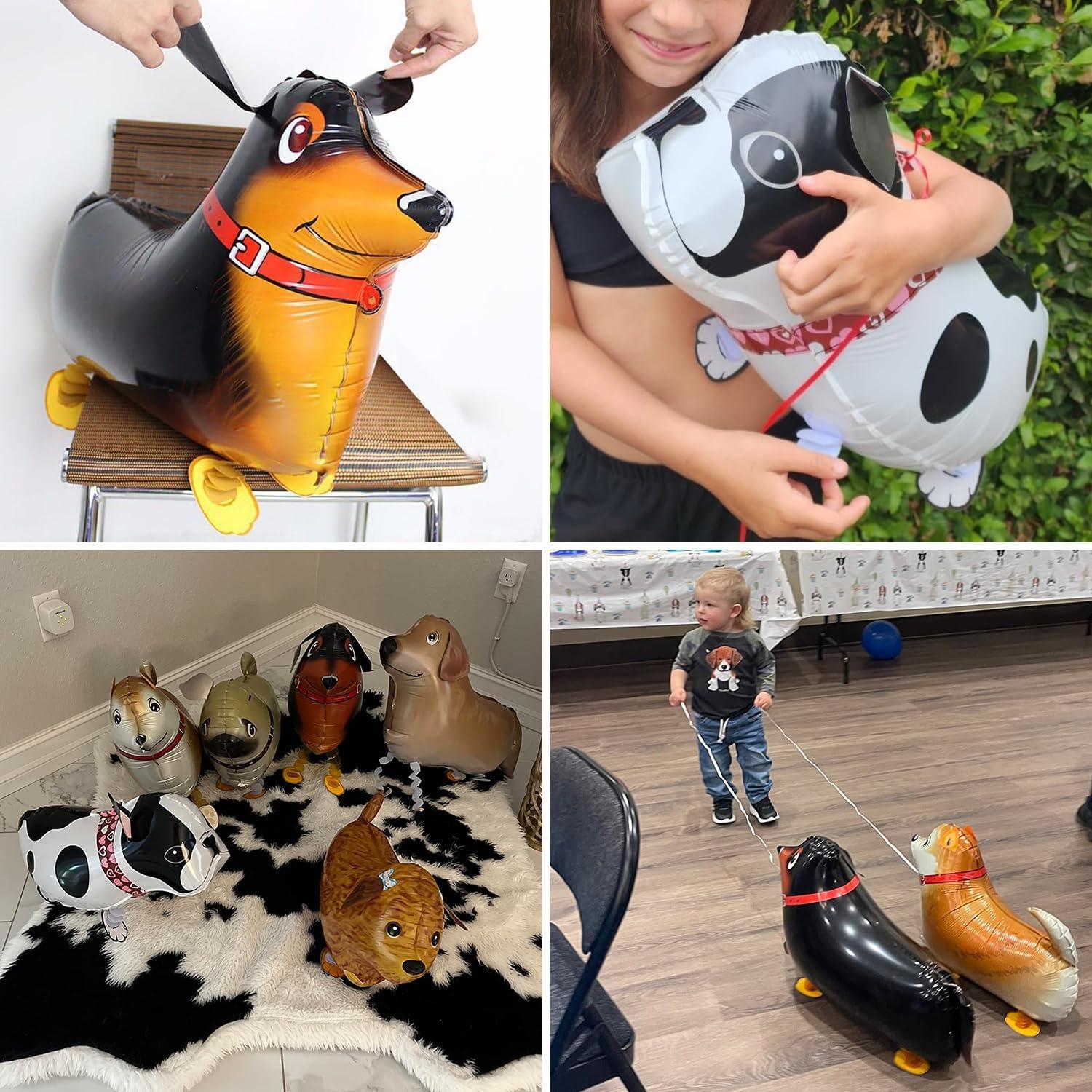 8 Globos de Perro Caminante Mylar para Fiesta de Cumpleaños