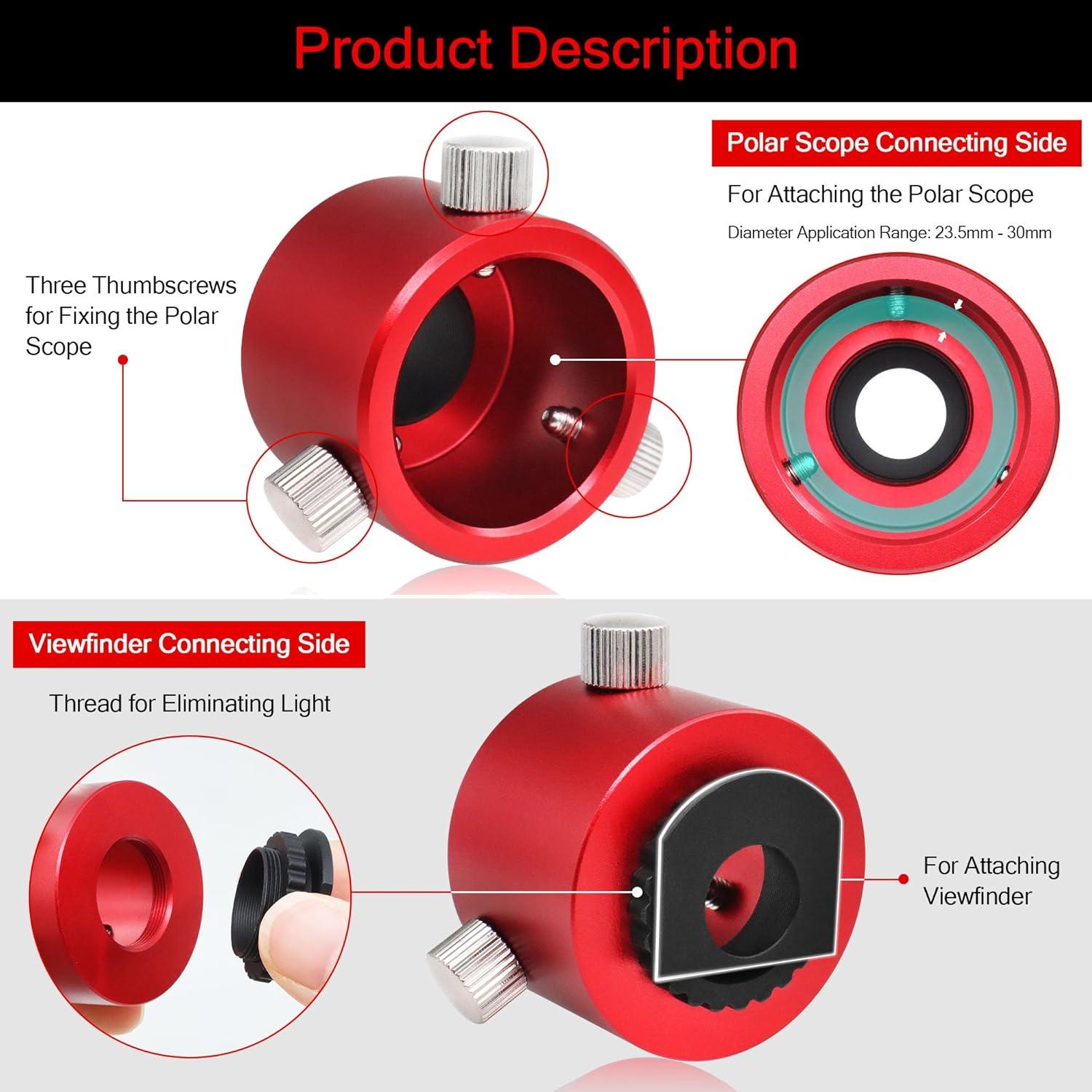 Adaptador de Metal Astromania para Visor Polar EQ-5