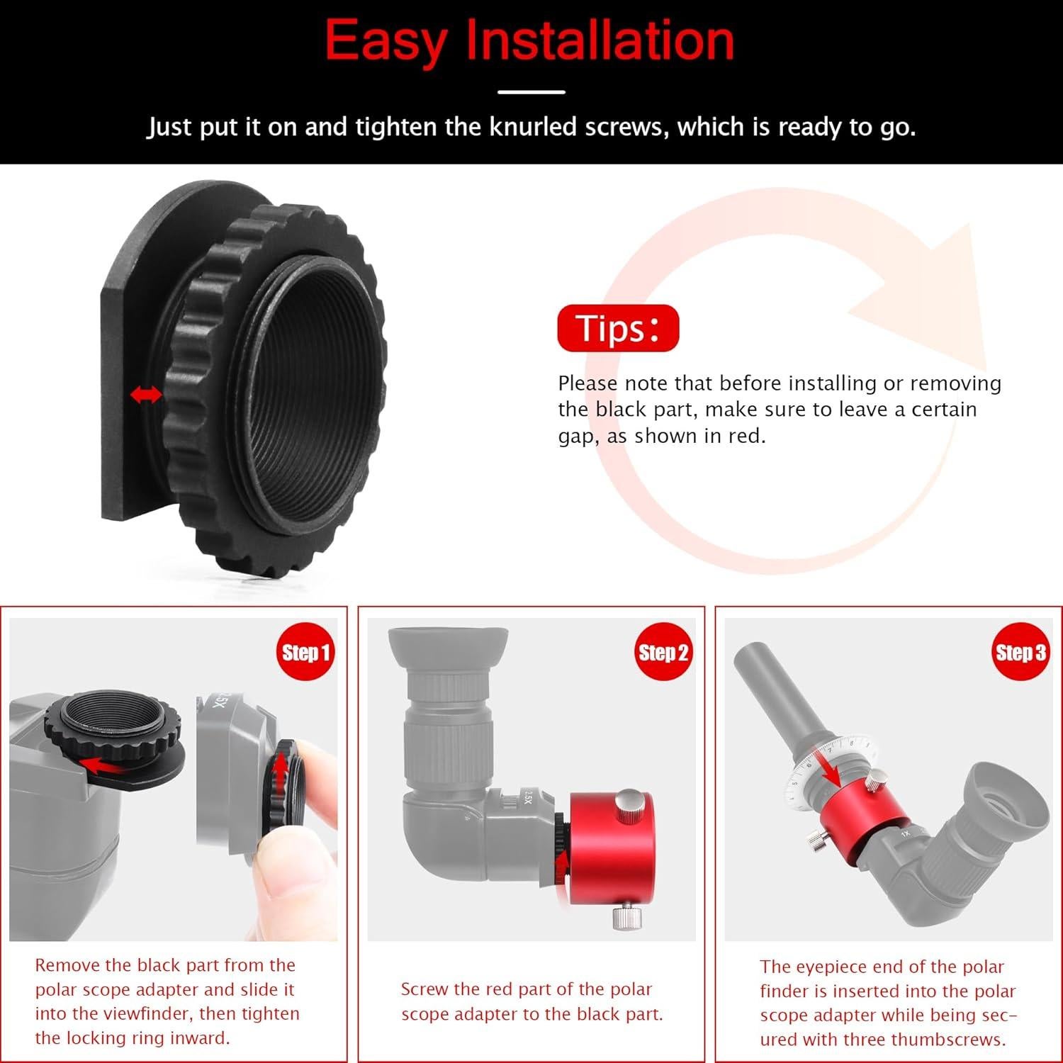 Adaptador de Metal Astromania para Visor Polar EQ-5