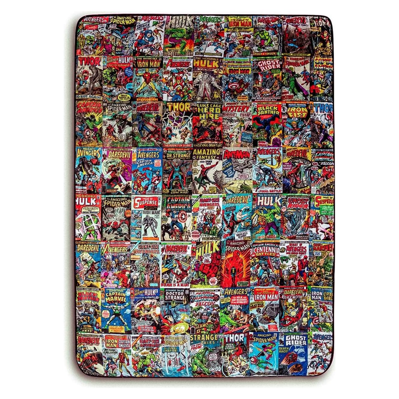 Manta de Forro Sherpa Marvel Comics 137x183 cm - Superhéroes