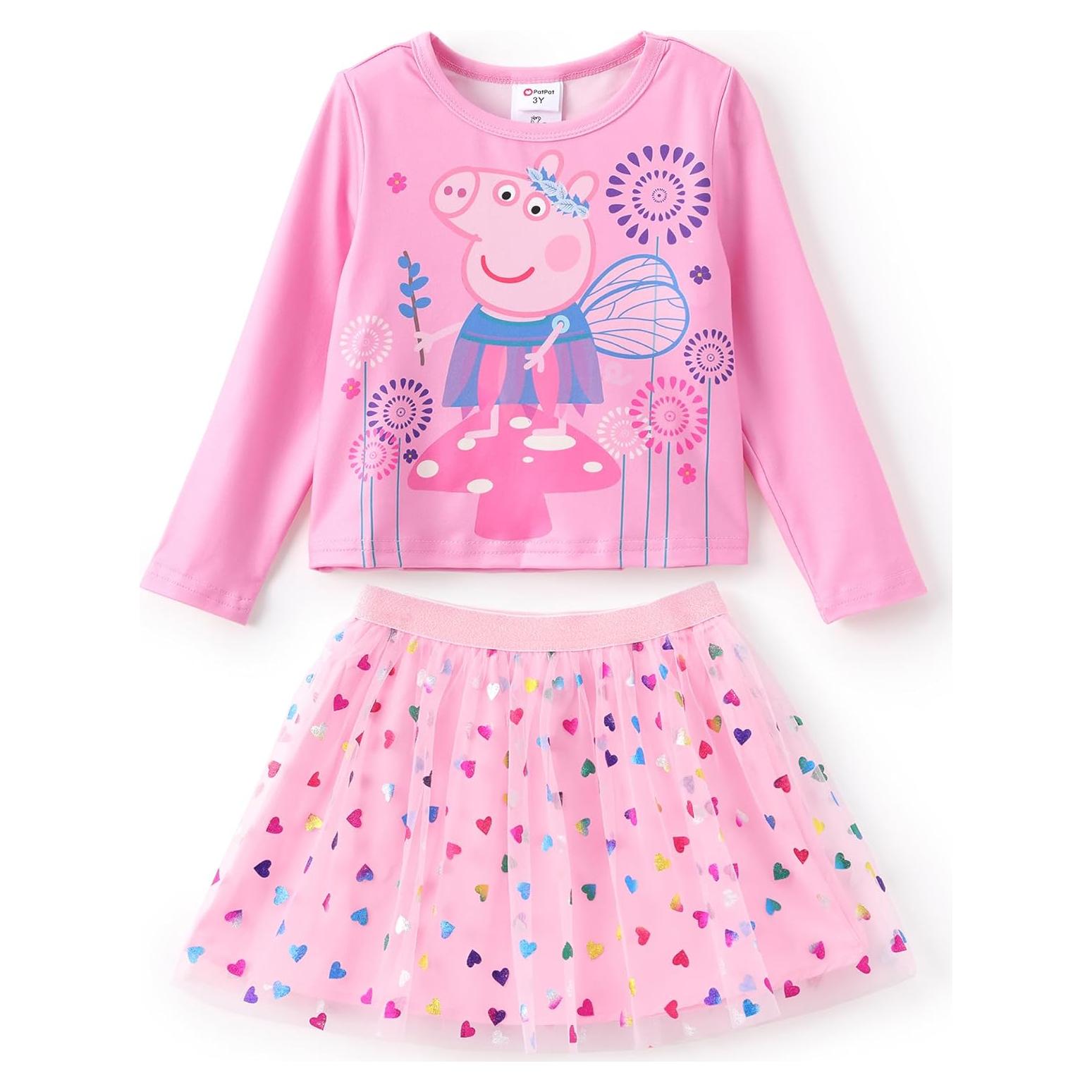 Conjunto de Falda Peppa Pig para Niñas 3-4T Rosa