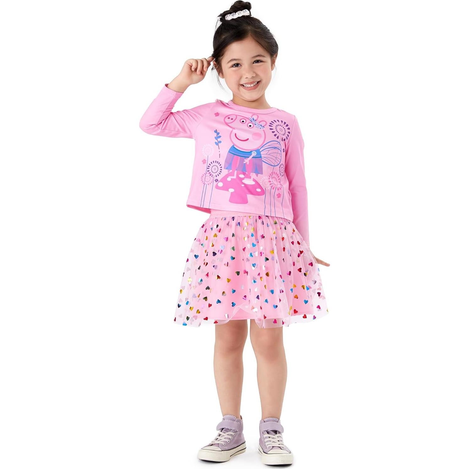 Conjunto de Falda Peppa Pig para Niñas 3-4T Rosa
