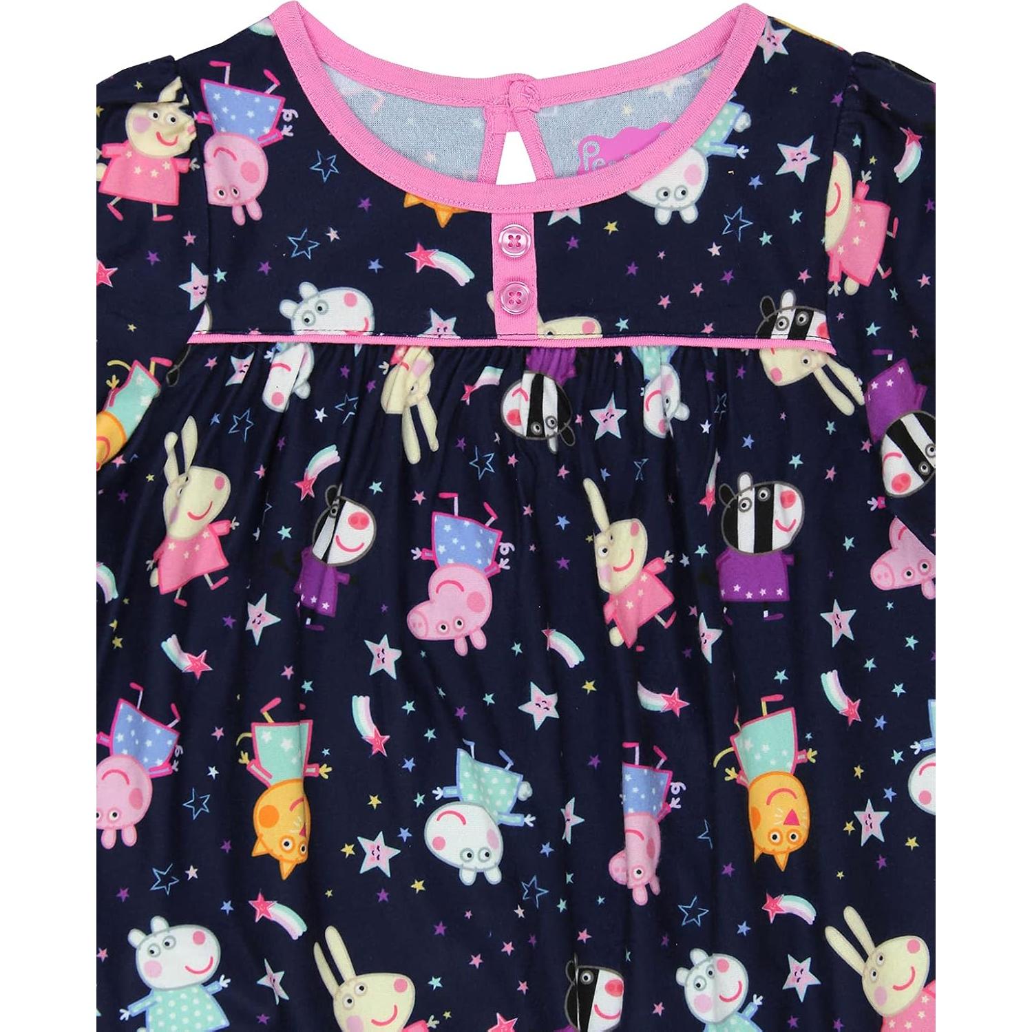 Vestido de Noche Peppa Pig para Niñas - Franela Suave 4-5 Años