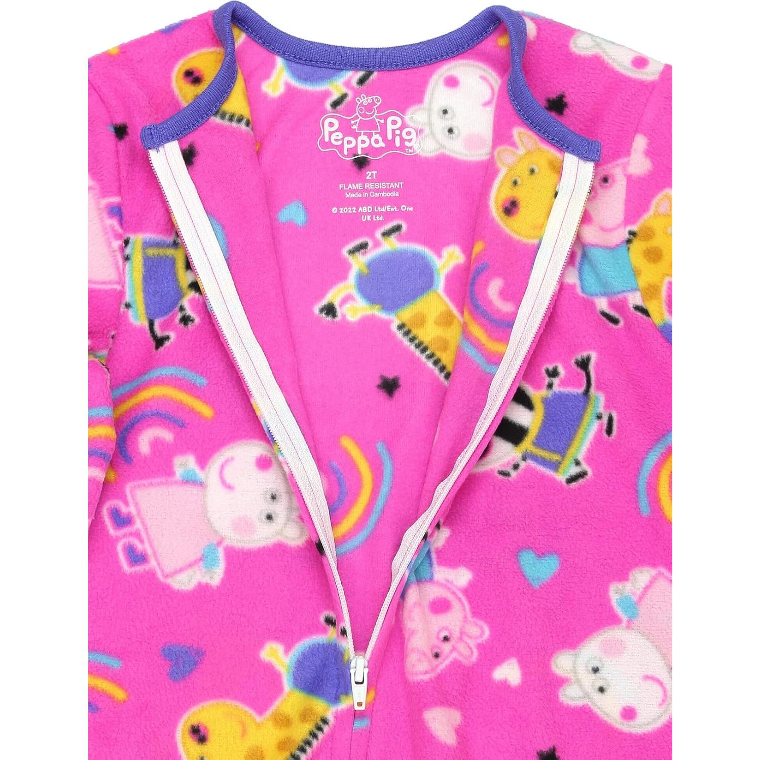 Pijama de una pieza Peppa Pig para niñas 4T - Rosa