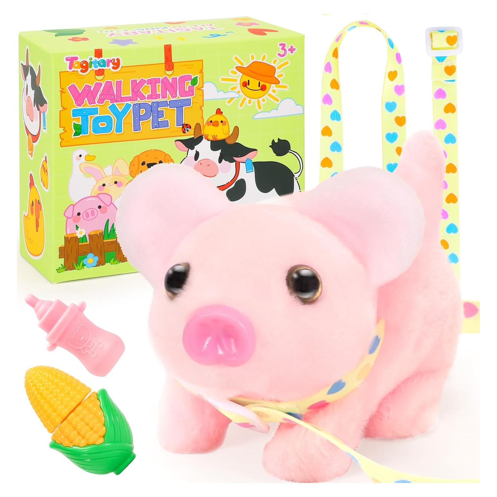 Juguete de Peluche Interactivo Cerdo Tagitary 16cm con Sonidos