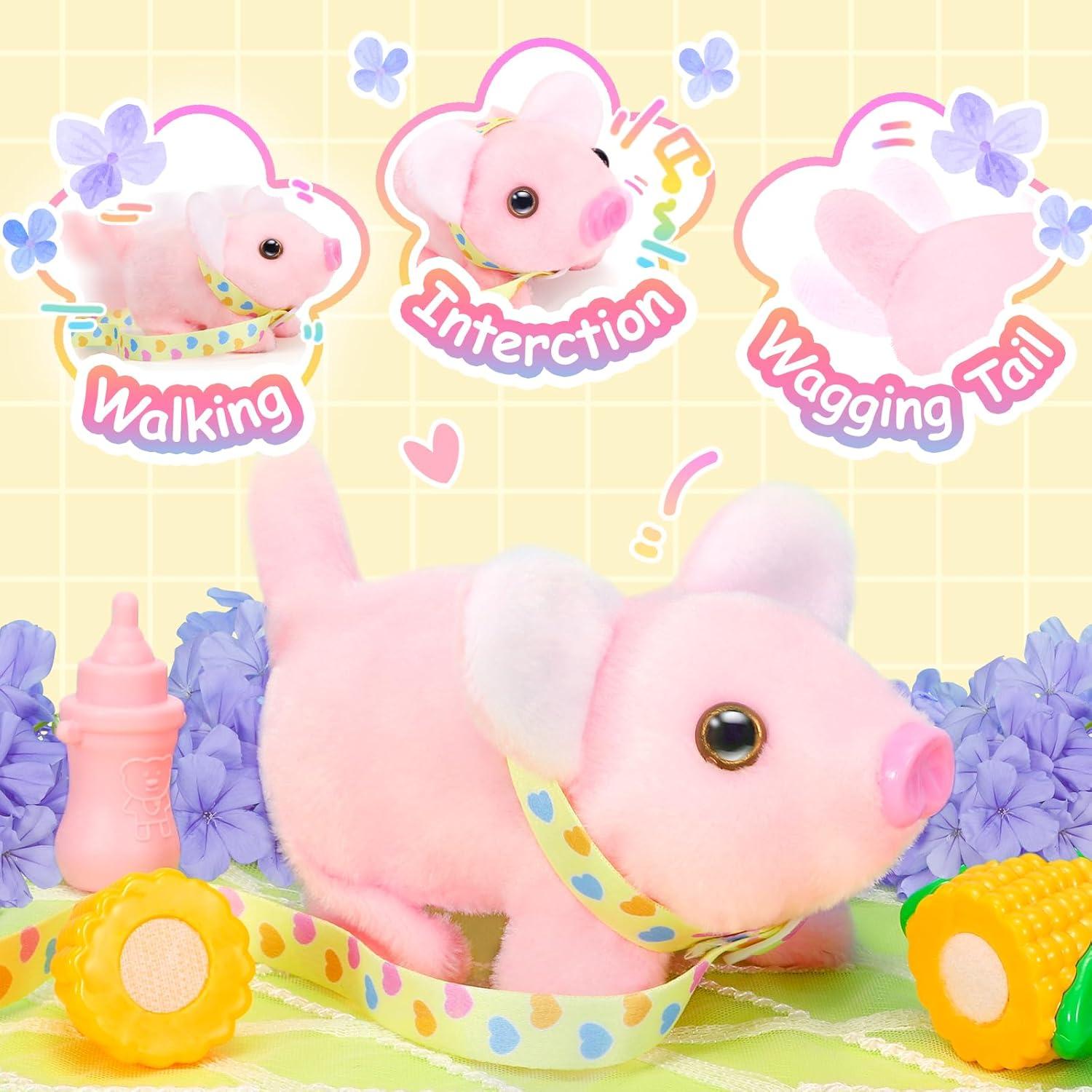 Juguete de Peluche Interactivo Cerdo Tagitary 16cm con Sonidos