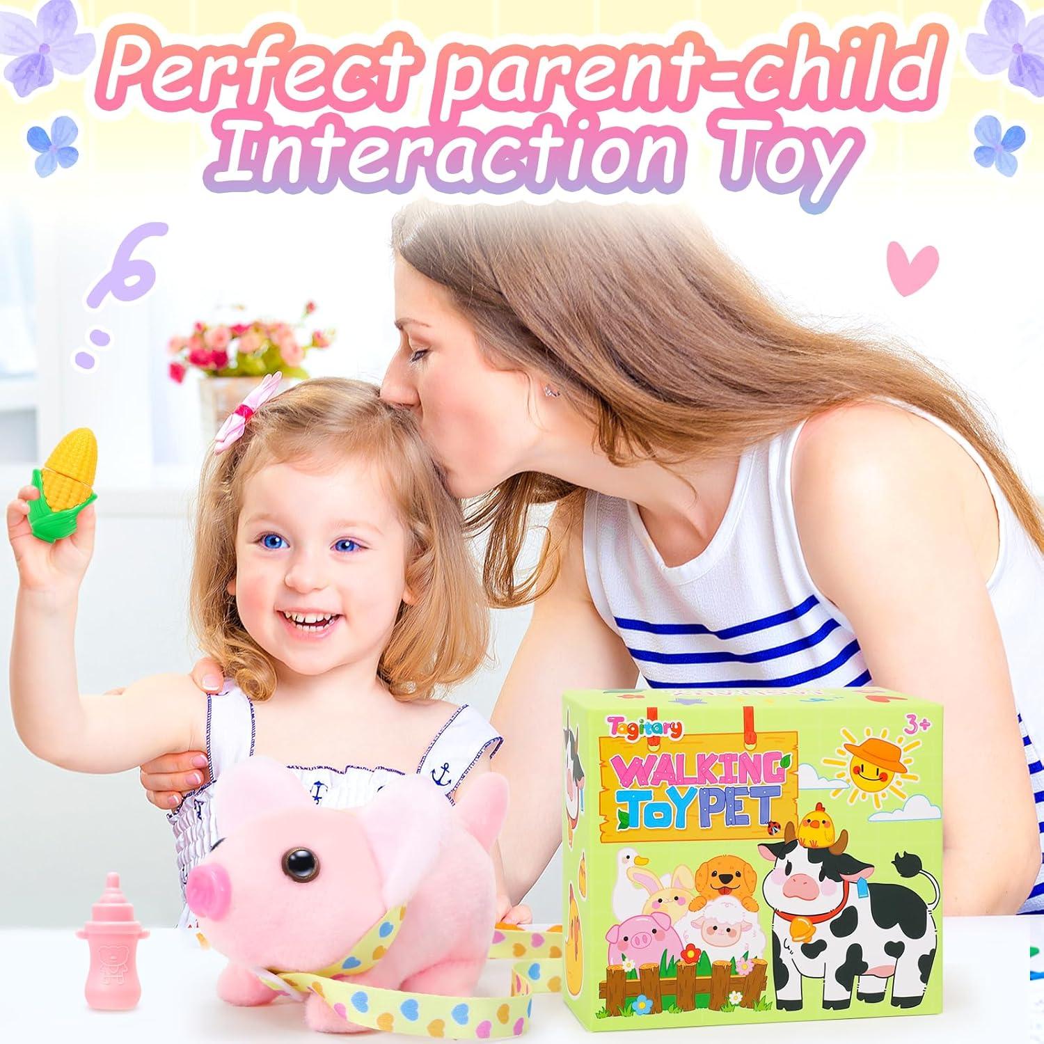 Juguete de Peluche Interactivo Cerdo Tagitary 16cm con Sonidos