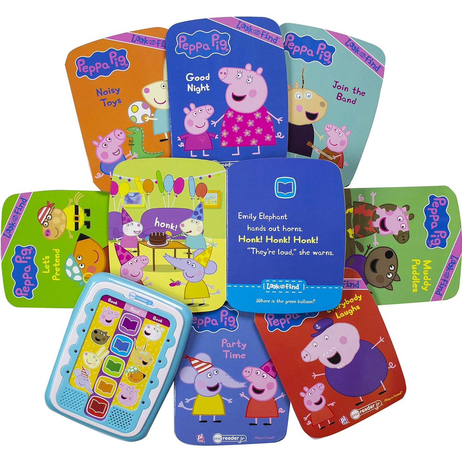 Peppa Pig - Electronic Me Reader Jr and 8 Look and Find Sound Book Library - PI Kids