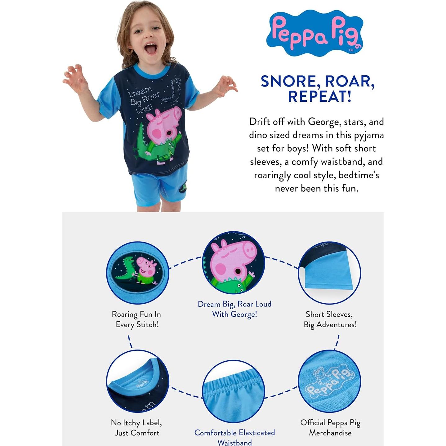 Pijamas de Peppa Pig para Niños - Manga Corta y Cortos