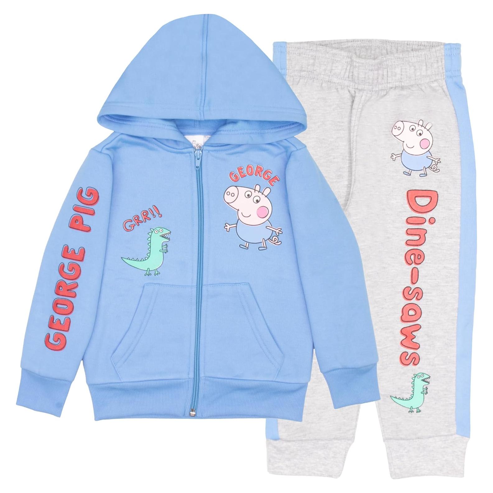 Conjunto de Forro Polar Peppa Pig George 2 Piezas Sudadera y Joggers