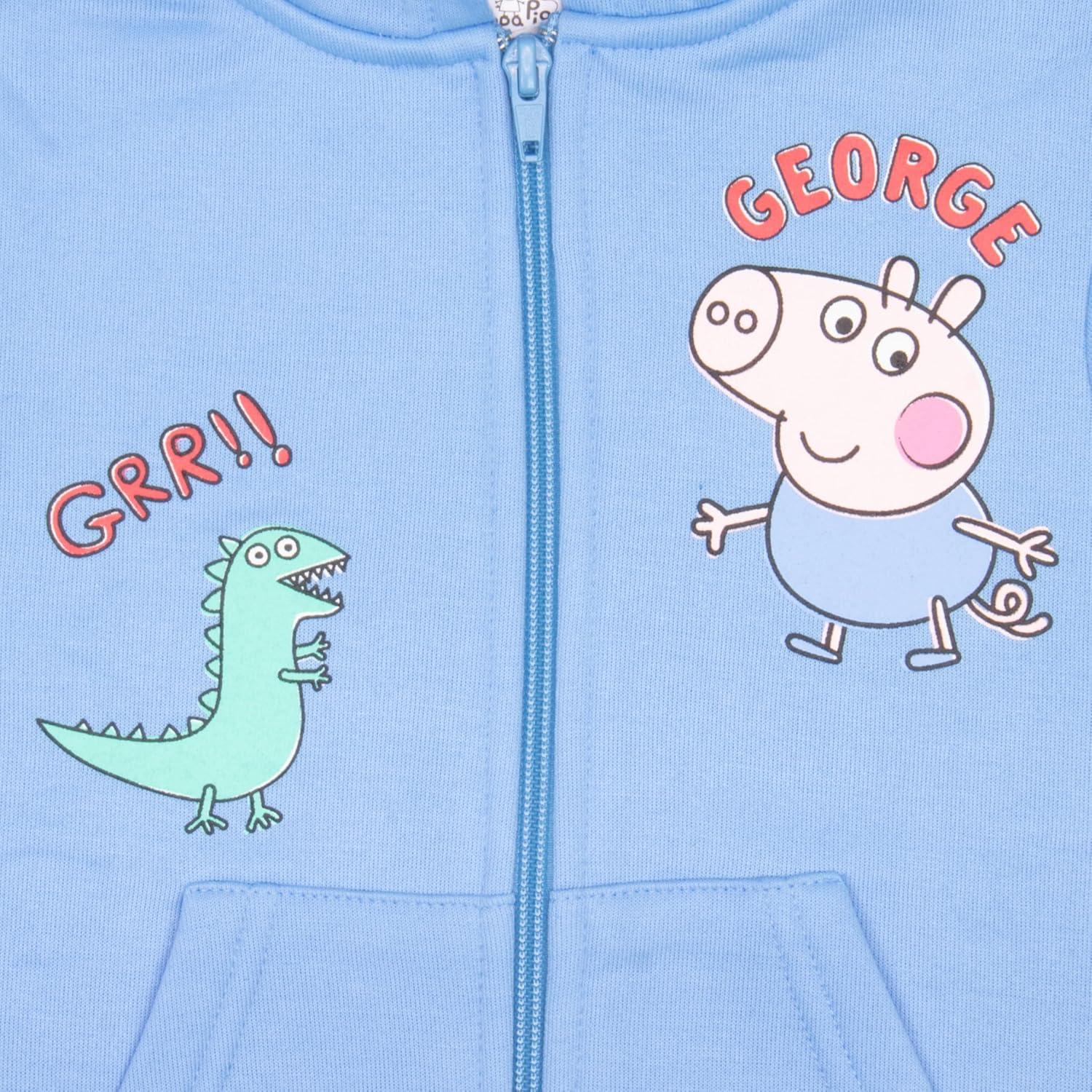 Conjunto de Forro Polar Peppa Pig George 2 Piezas Sudadera y Joggers