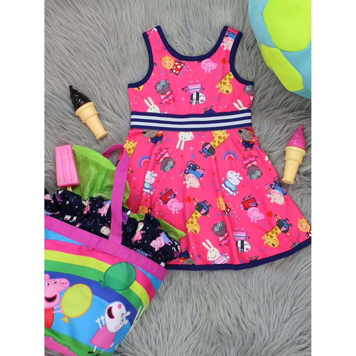 Vestido Peppa Pig Corte en A para Niñas 4T - Rosa