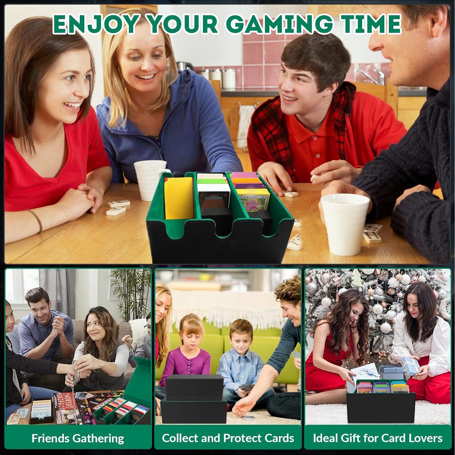 Caja de Almacenamiento de Cartas QLOUNI 2100+ Verde Magnética