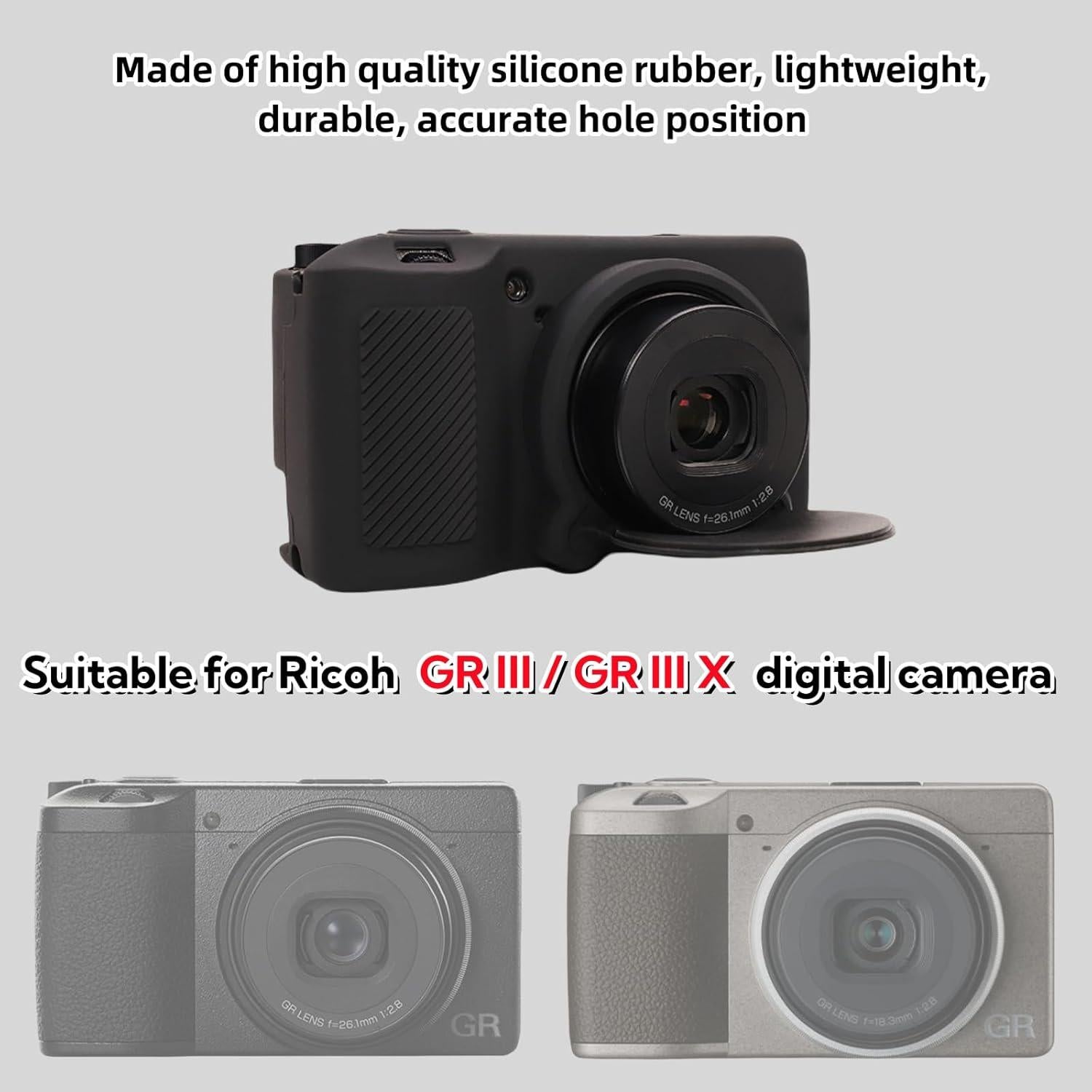 Funda de Silicona para Cámara Ricoh GR III/GR III X - Negro