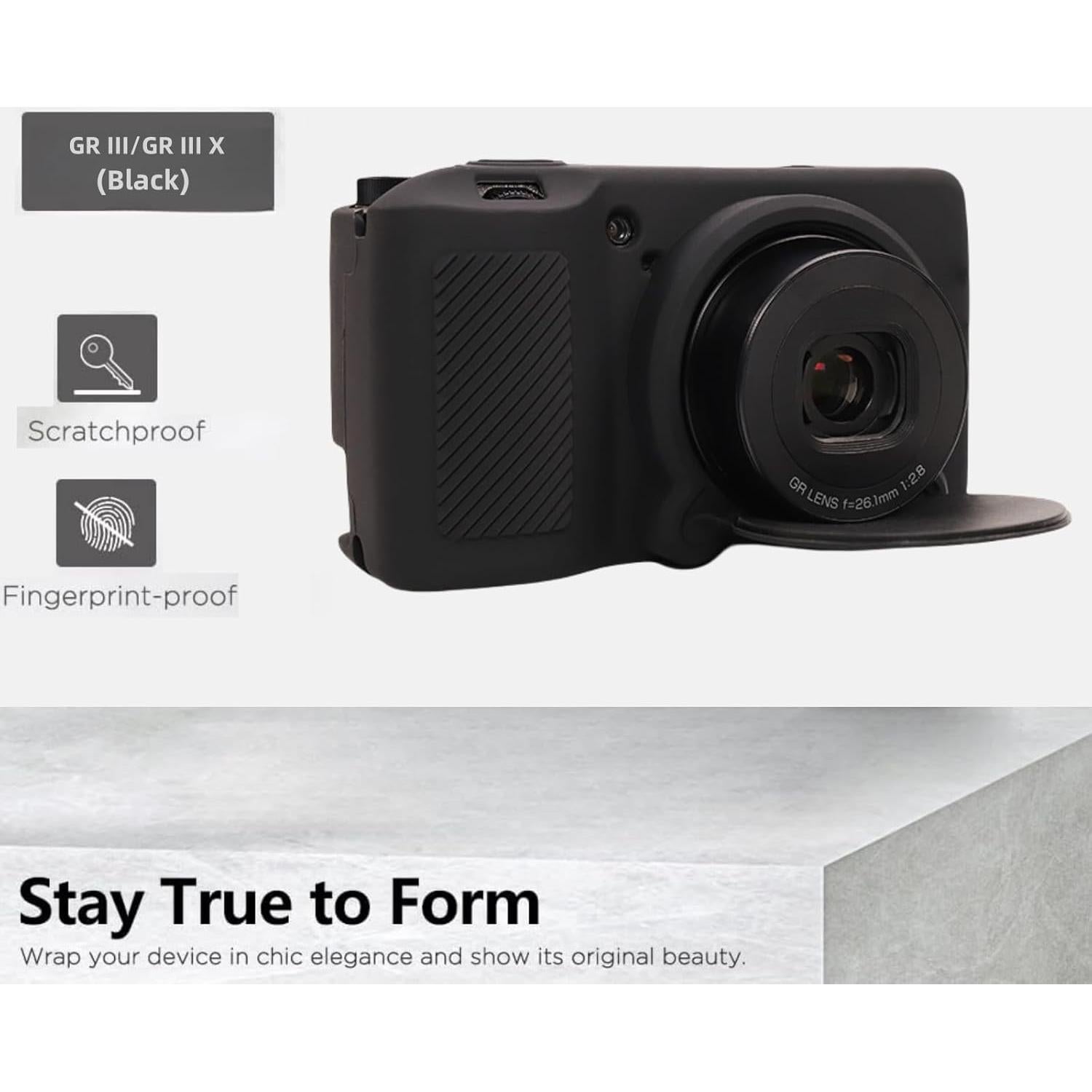 Funda de Silicona para Cámara Ricoh GR III/GR III X - Negro