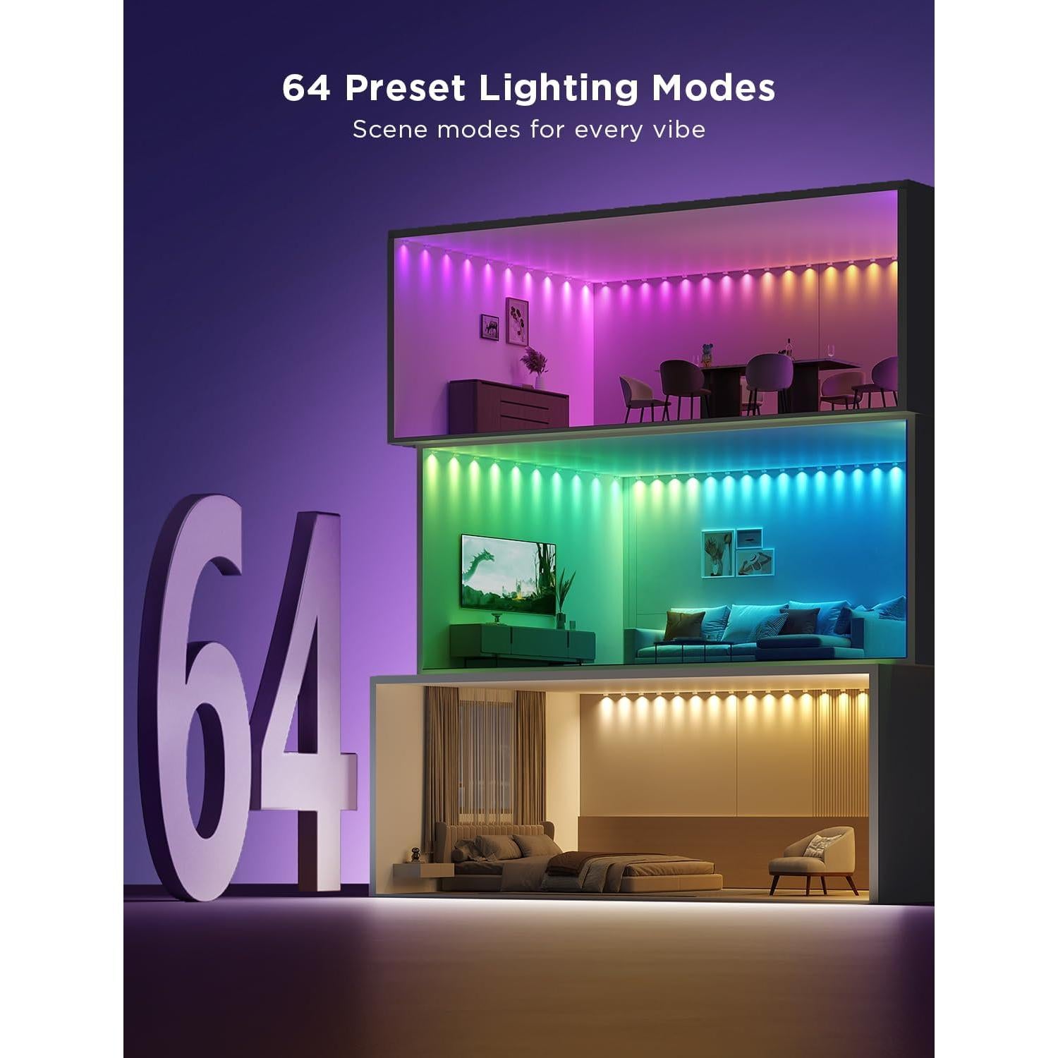 Luces de Cadena Inteligentes Govee RGBIC 3m 15 LEDs Blanco