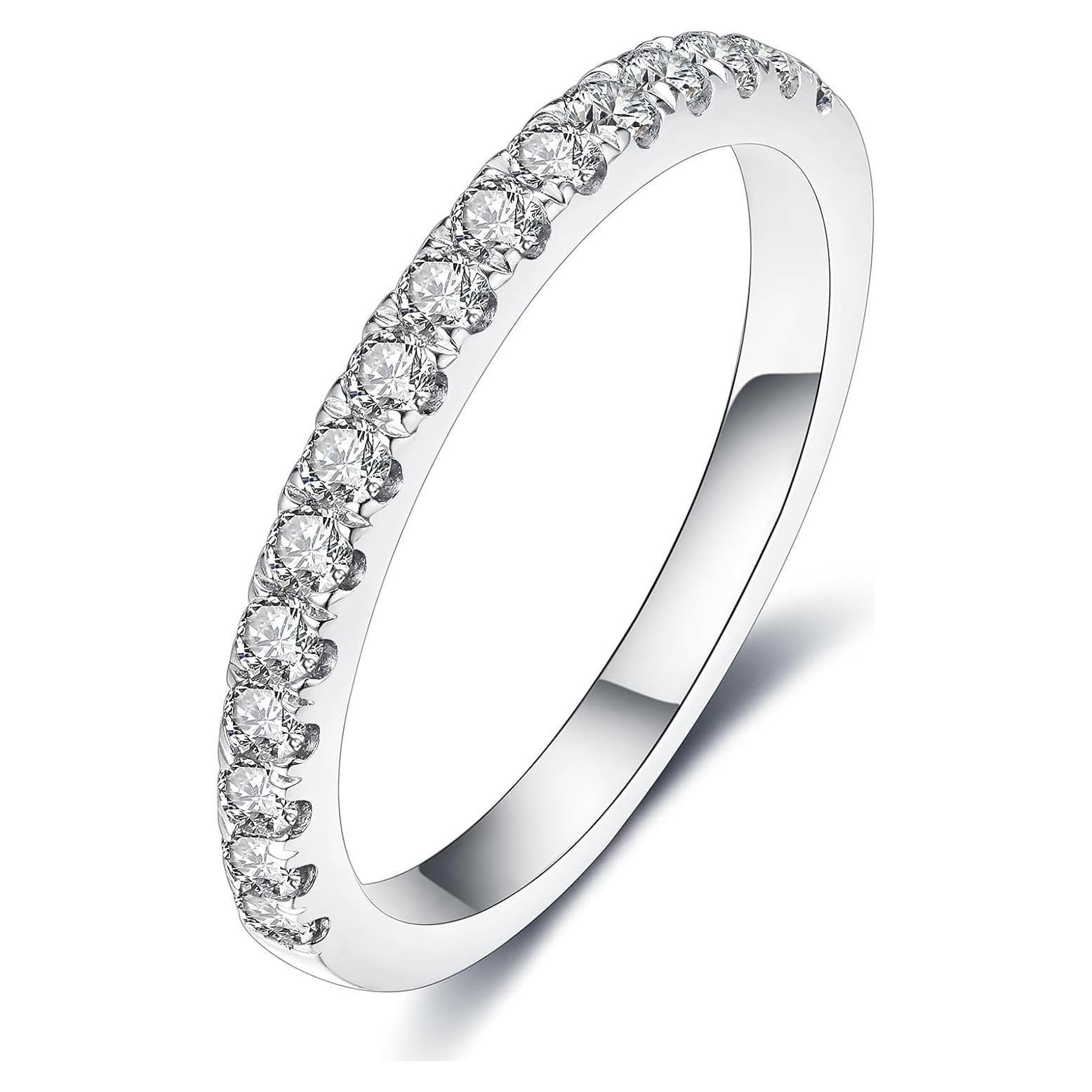 Anillo de Boda de Diamante IMOLOVE 0.35CT Oro Blanco 18K