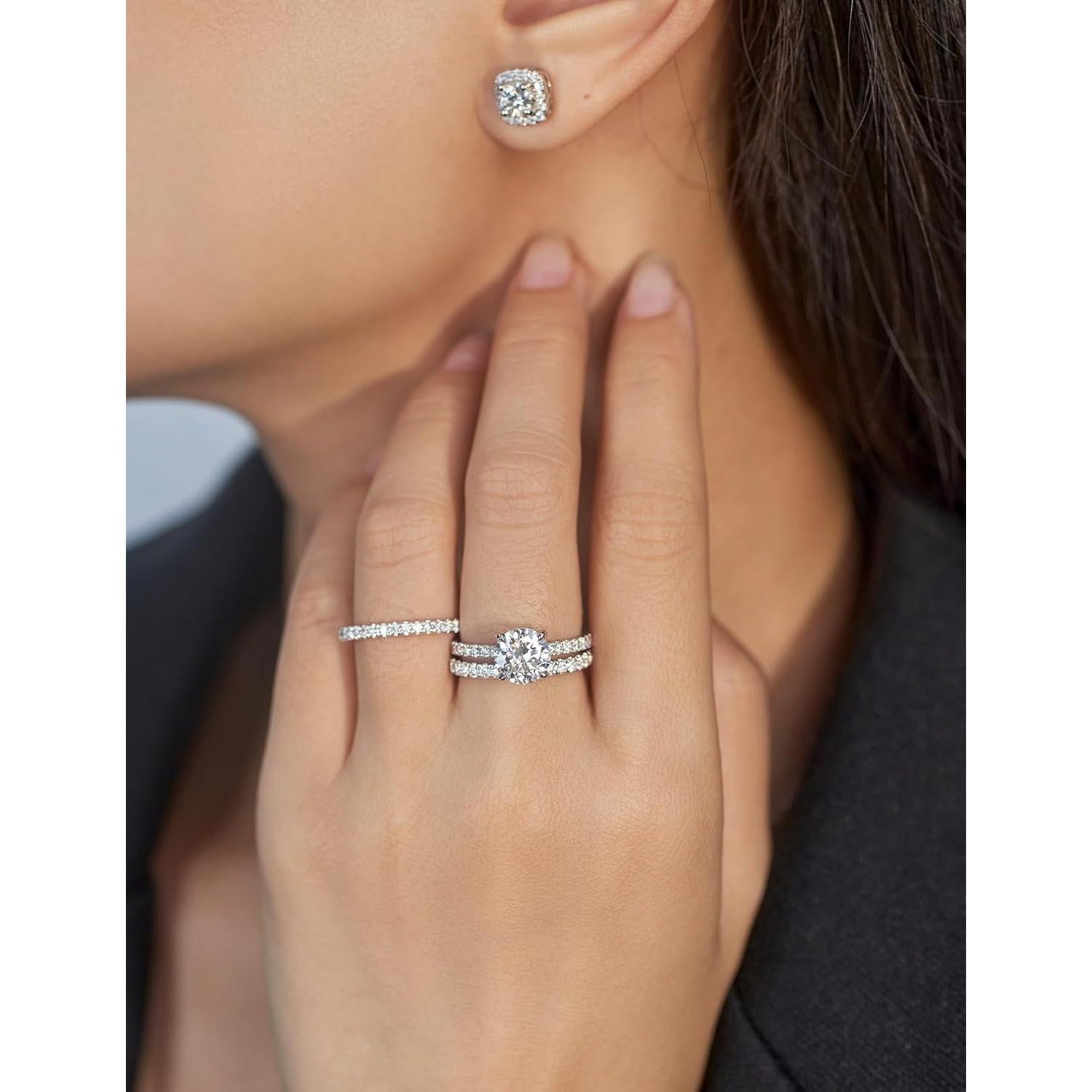 Anillo de Boda de Diamante IMOLOVE 0.35CT Oro Blanco 18K