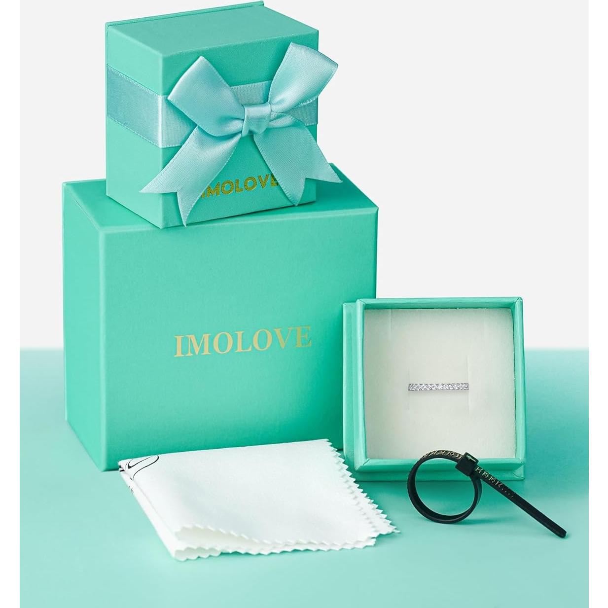 Anillo de Boda de Diamante IMOLOVE 0.35CT Oro Blanco 18K