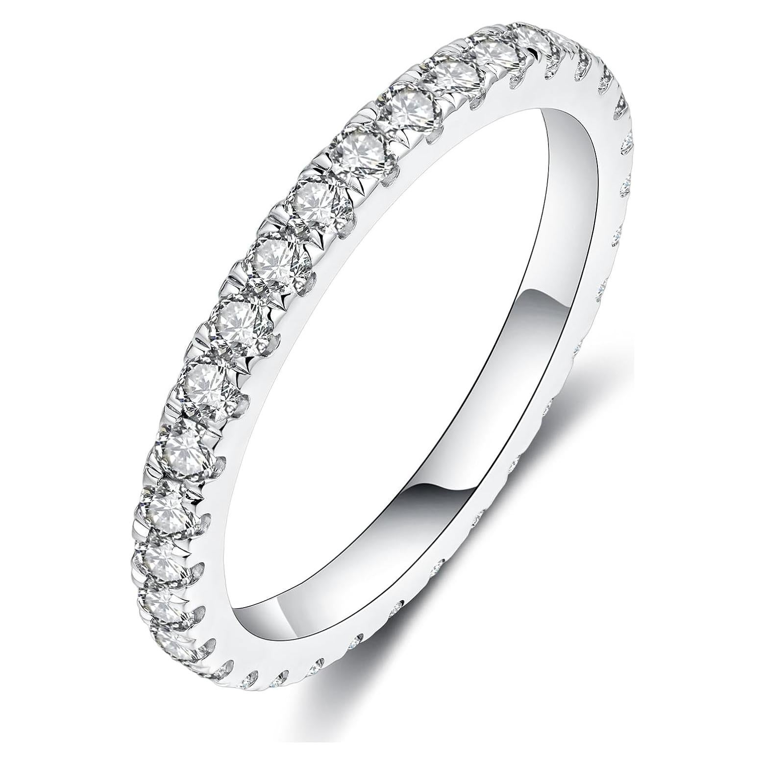 Anillo de Boda de Diamante IMOLOVE 0.3-0.42CT Oro Blanco 18K