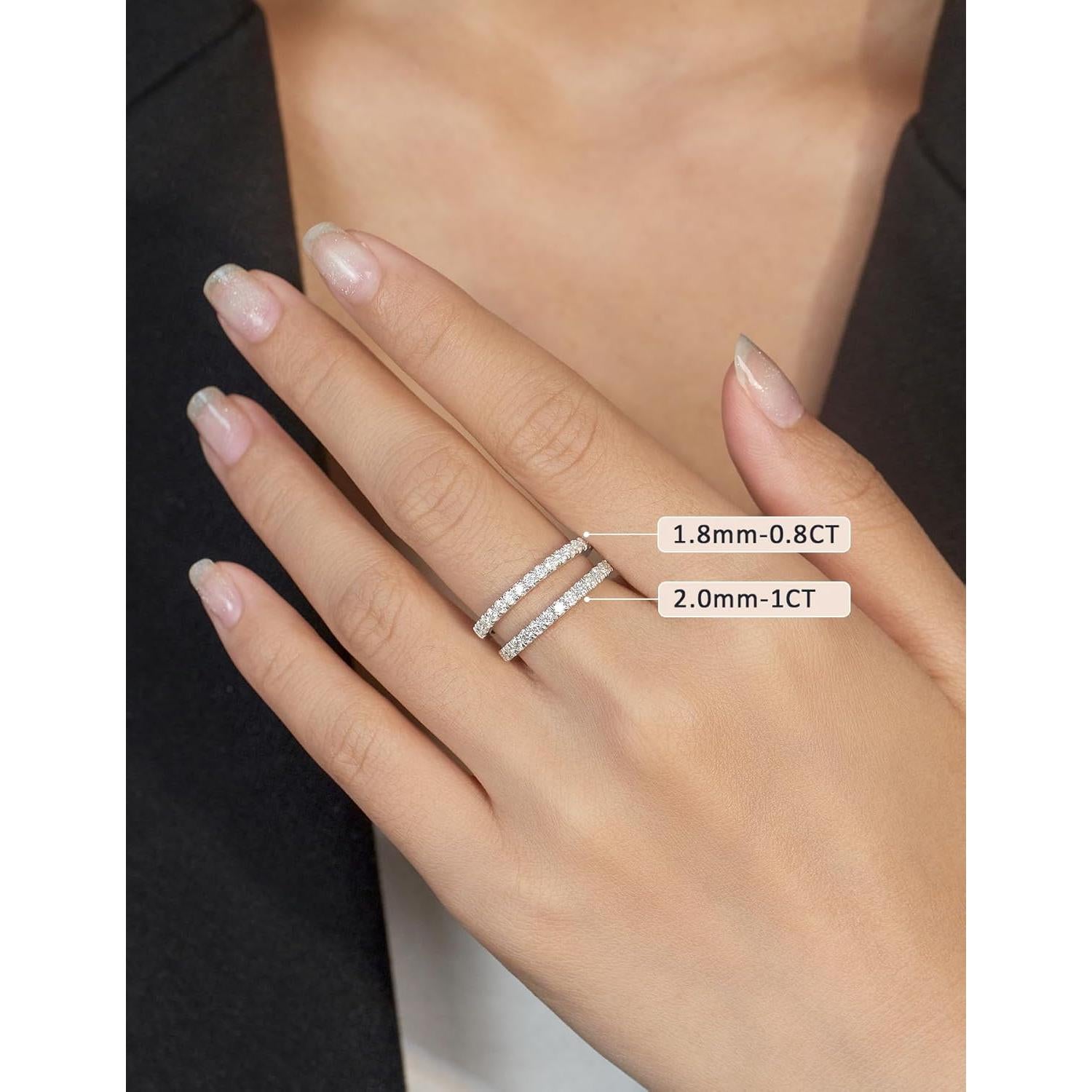 Anillo de Boda de Diamante IMOLOVE 0.3-0.42CT Oro Blanco 18K