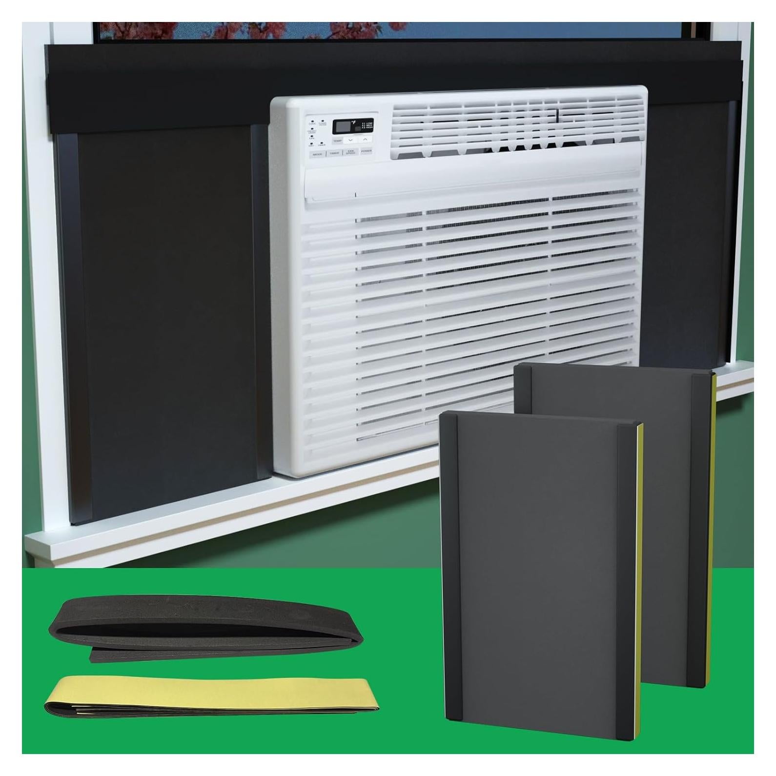 Panel Aislado Lateral para Aire Acondicionado SZZSAF 42x30cm Negro