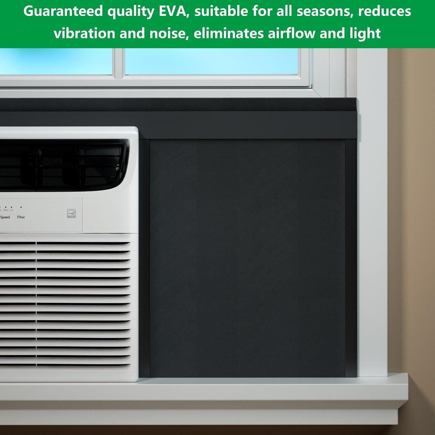 Panel Aislado Lateral para Aire Acondicionado SZZSAF 42x30cm Negro