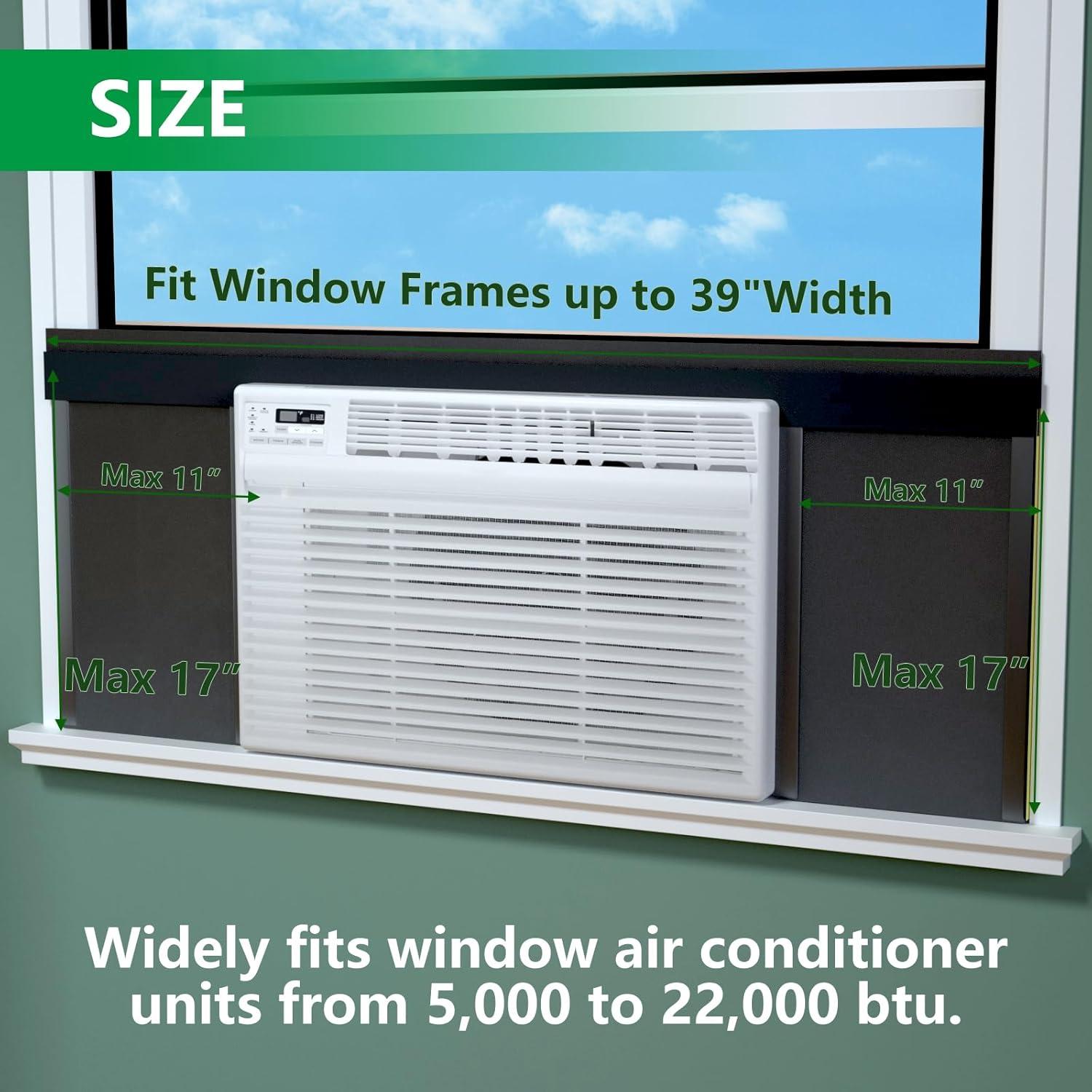 Panel Aislado Lateral para Aire Acondicionado SZZSAF 42x30cm Negro