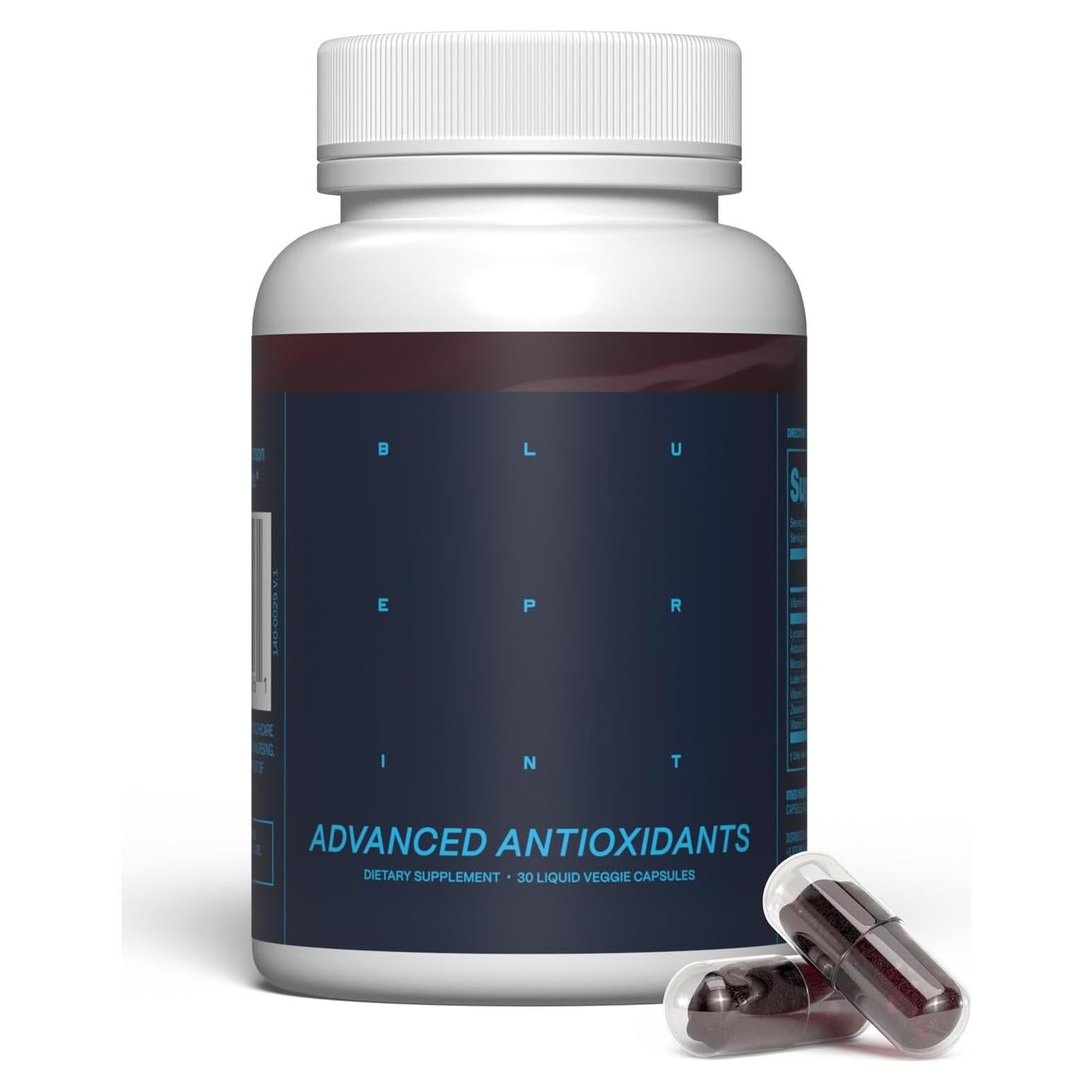 Suplemento Antioxidante Blueprint Bryan Johnson - Cápsulas Veganas