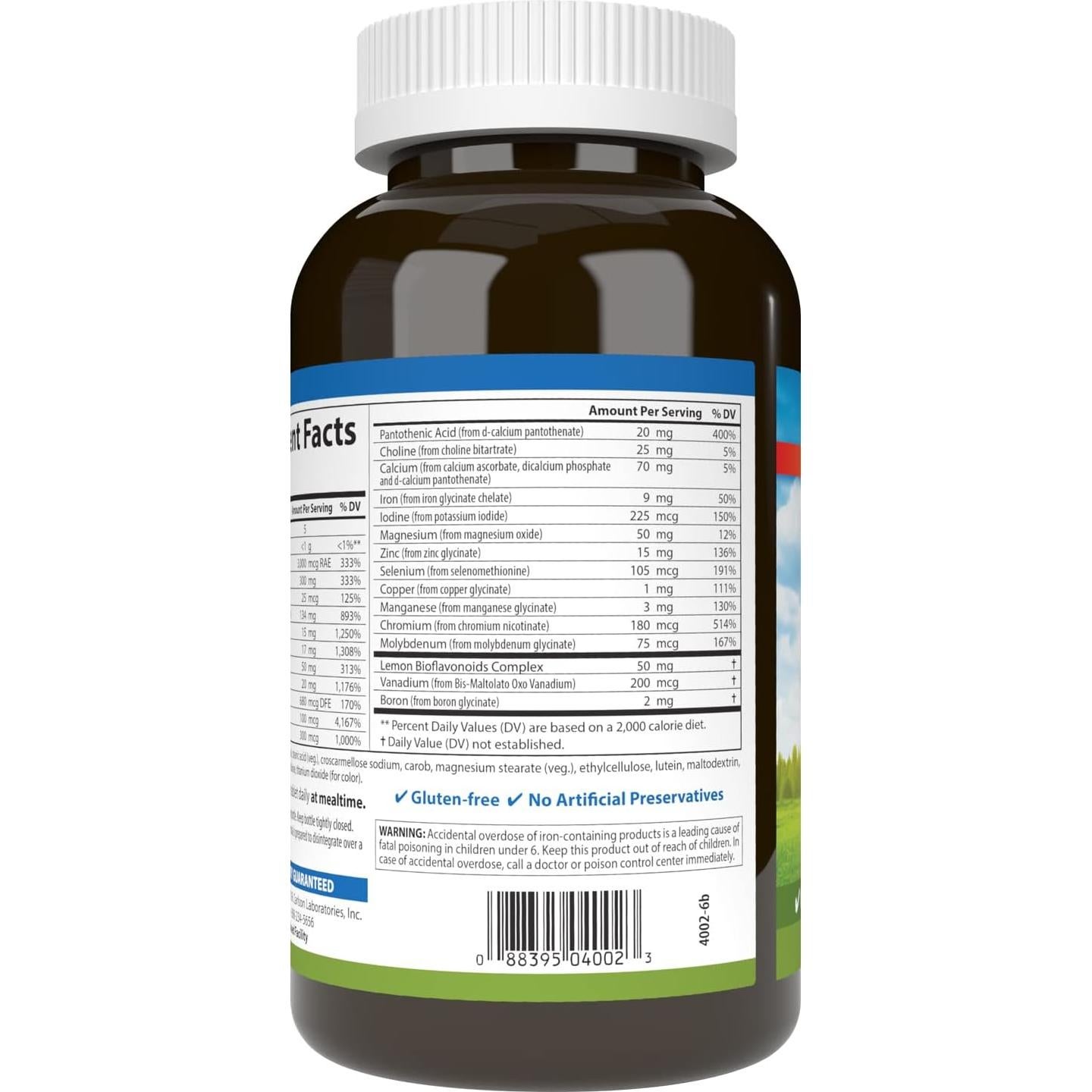 Multivitamínico Vegetariano Carlson Super 1 Daily 180 Tabletas