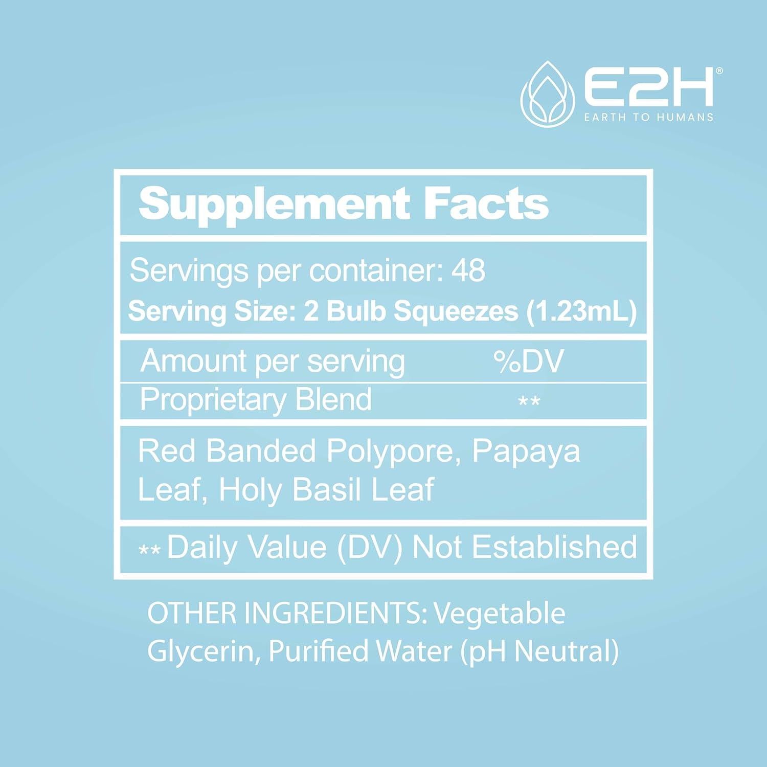 Suplemento Inmunológico E2H - Gotas 100% Naturales 59.15 ml