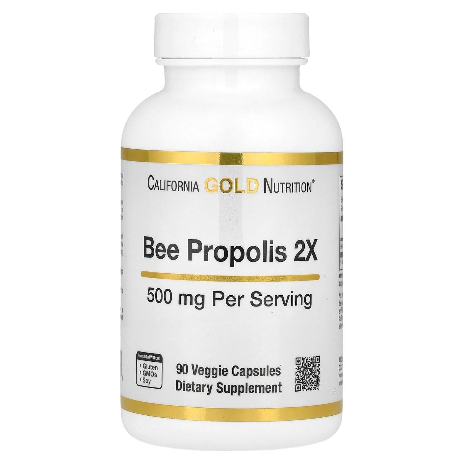 Propóleos de Abeja 2X California Gold Nutrition 90 Cápsulas
