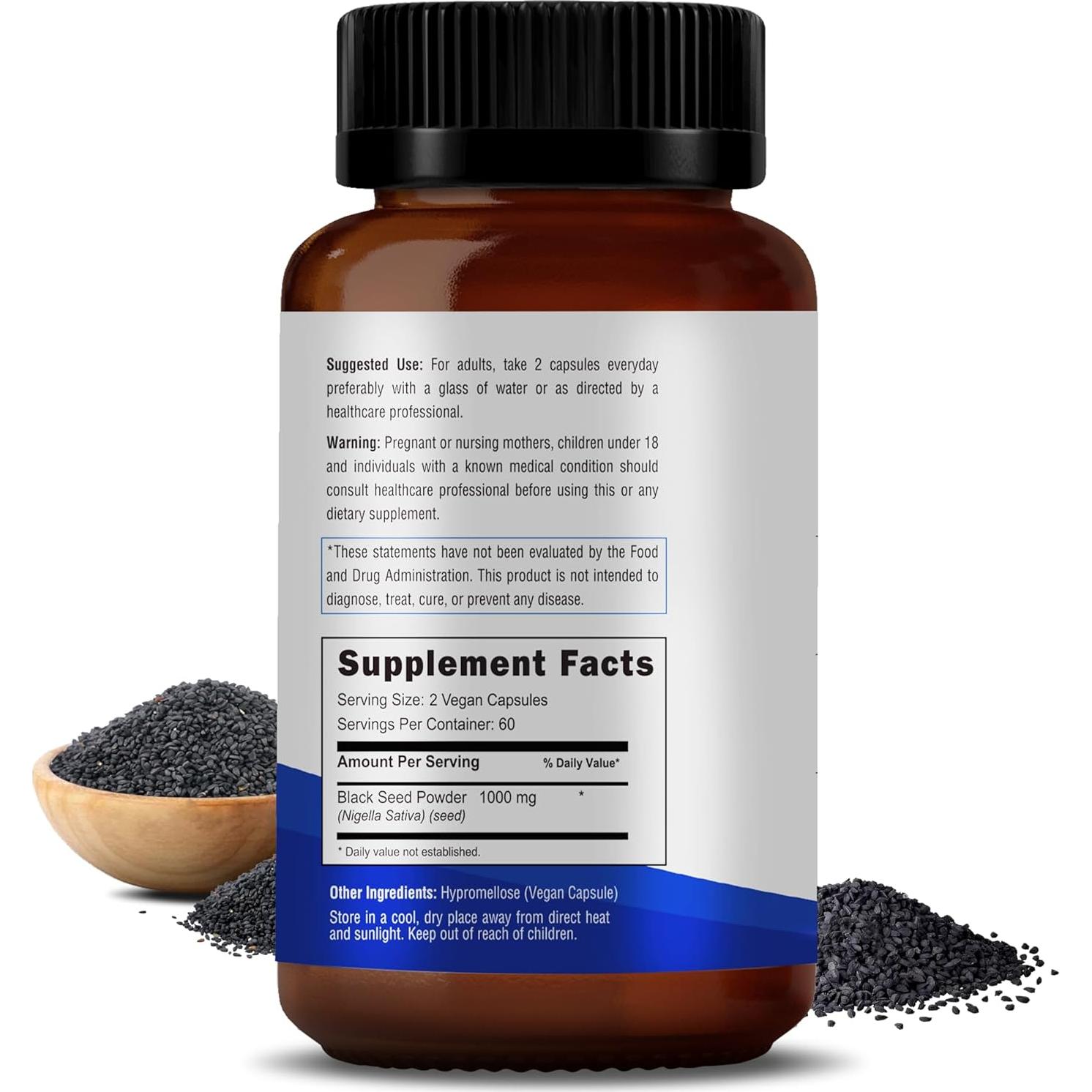 Extracto de Semilla Negra Rawya 500 mg - 120 Cápsulas Veganas