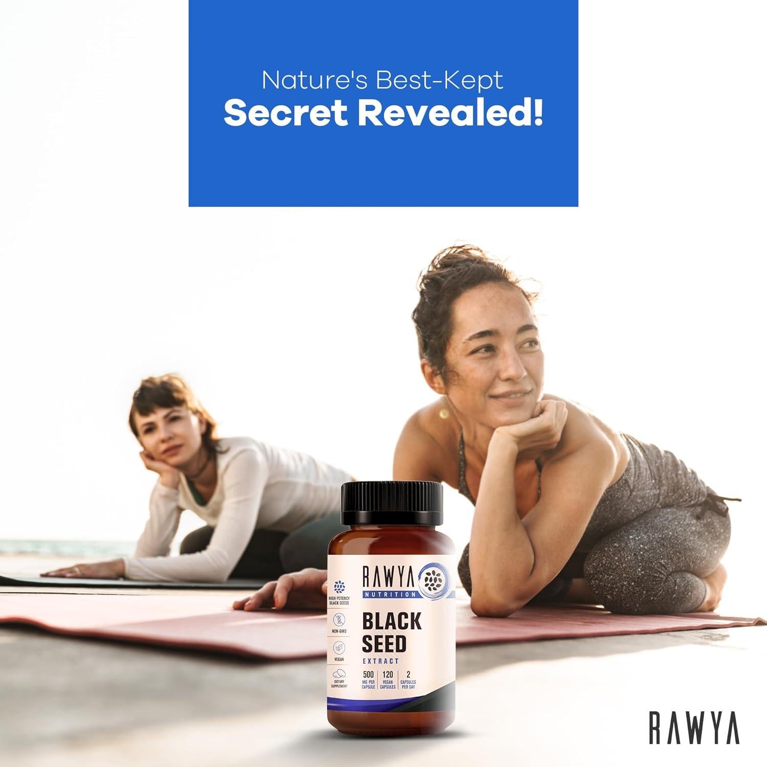 Extracto de Semilla Negra Rawya 500 mg - 120 Cápsulas Veganas