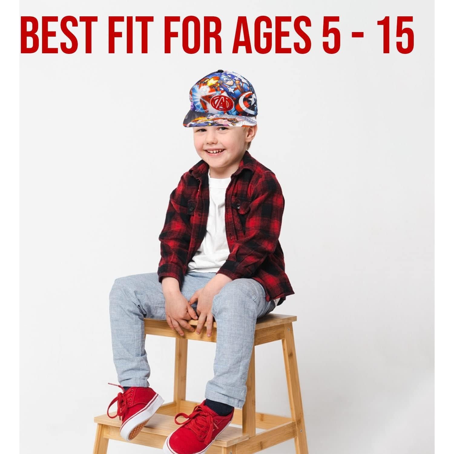 Gorra de béisbol Marvel Avengers para niños 5 a 14 años