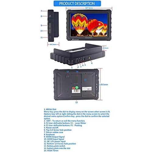 Monitor de Campo LILLIPUT A7S 7" 1920x1200 HDMI FHD