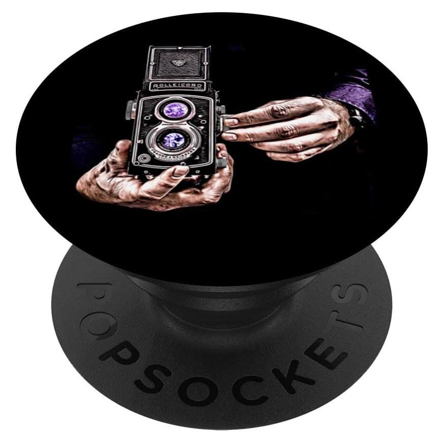 PopSockets PopGrip Intercambiable Negro para Fotógrafos