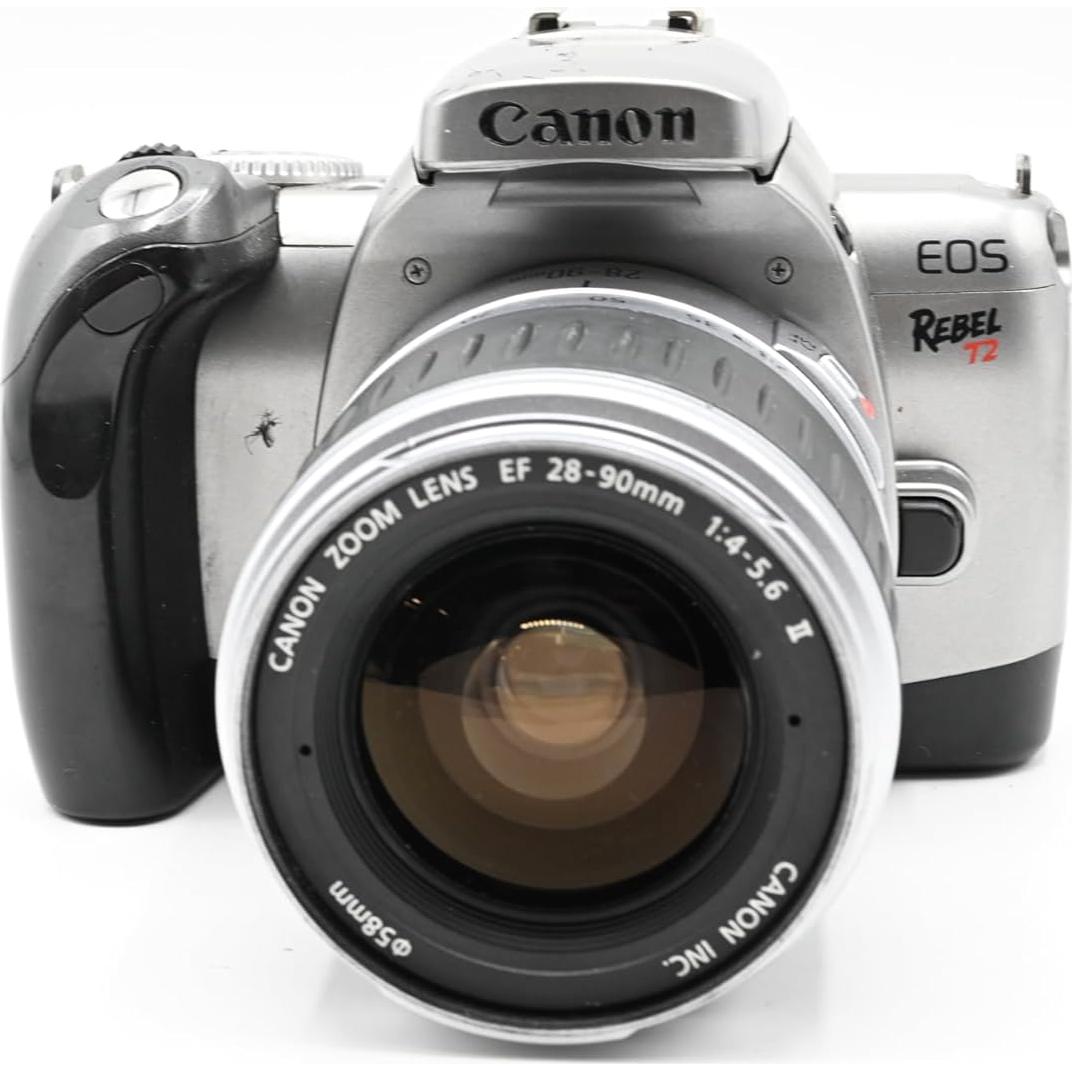 Cámara SLR Canon Rebel T2 35mm con lente 28-90mm