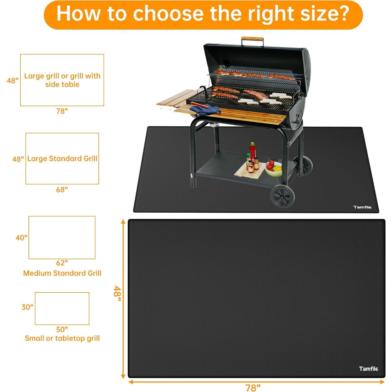 Alfombrilla para Parrilla Tamfile 198x122 cm Resistente al Calor