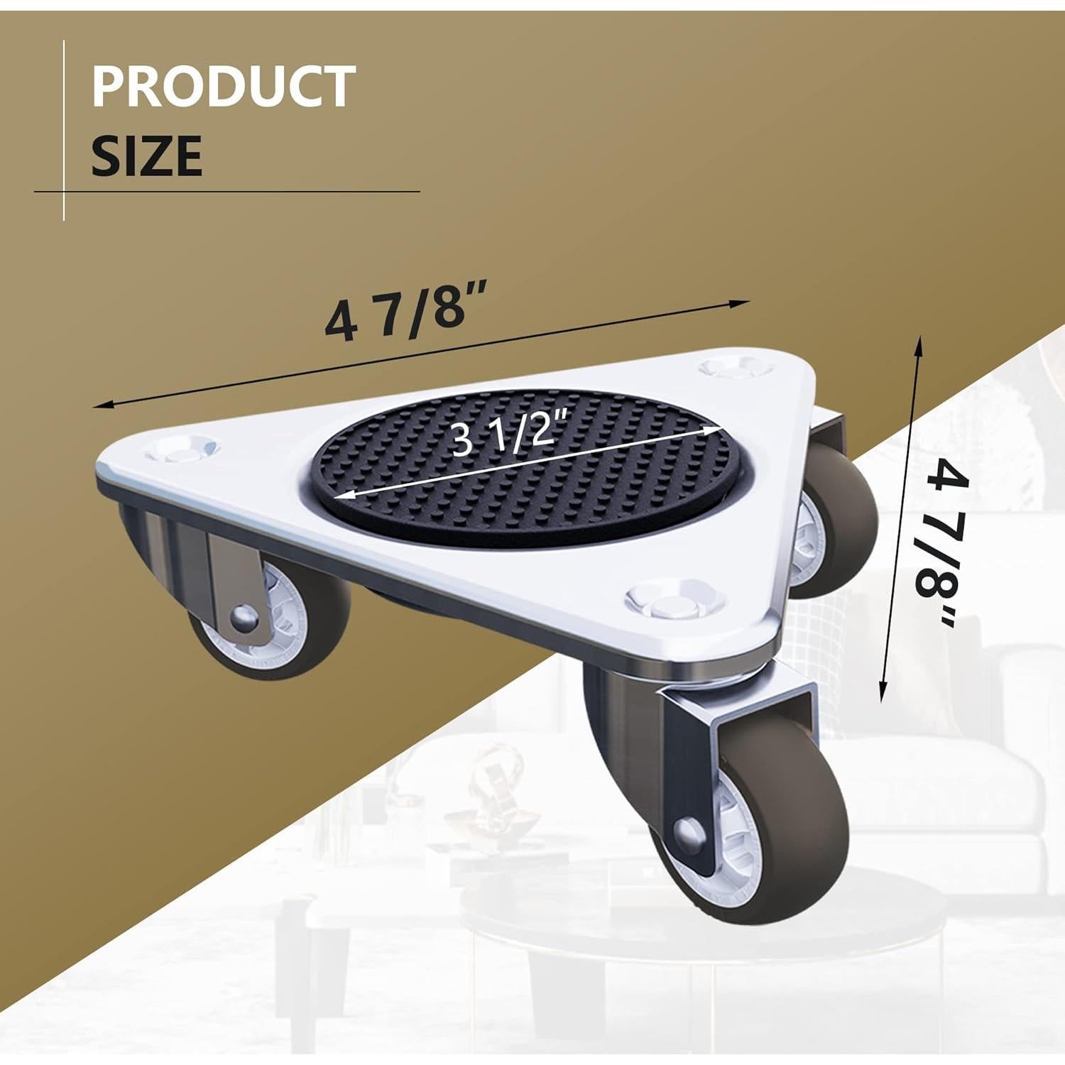 Dolly Triángulo de Acero ONEON - Paquete de 4, 326.59 kg