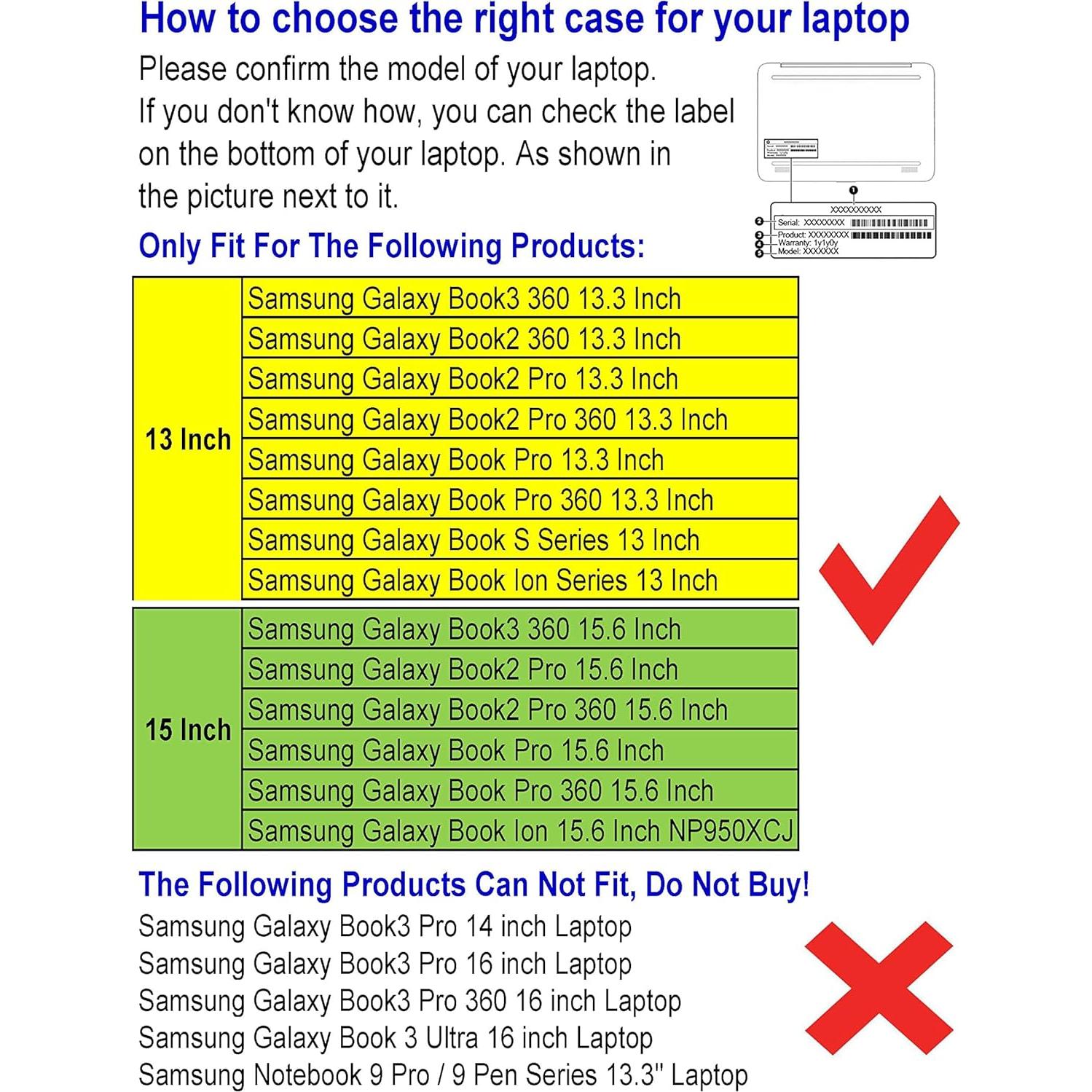 Funda dura PU para Samsung Galaxy Book 13.3" Rojo