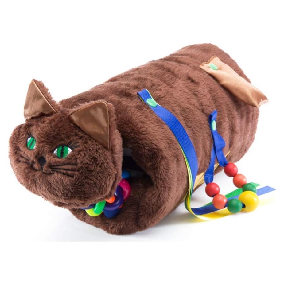 Twiddle Muff Gato Marrón - Actividad Sensorial para Demencia