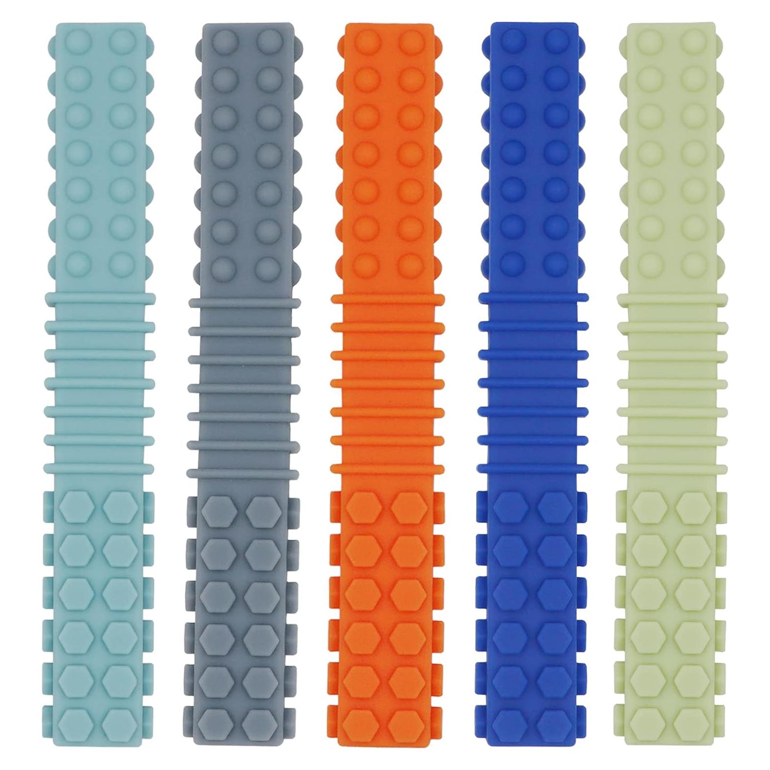 Juguetes Masticables Sensoriales Olugu - 5 Tubos de Silicona