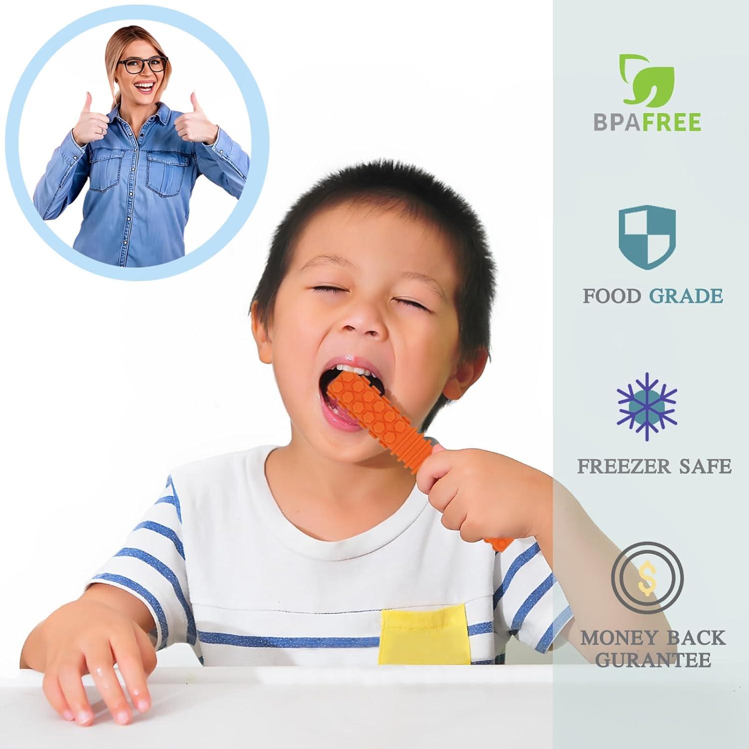 Juguetes Masticables Sensoriales Olugu - 5 Tubos de Silicona