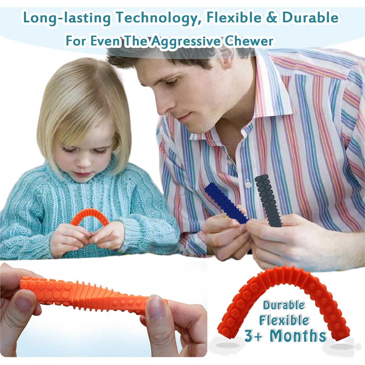 Juguetes Masticables Sensoriales Olugu - 5 Tubos de Silicona