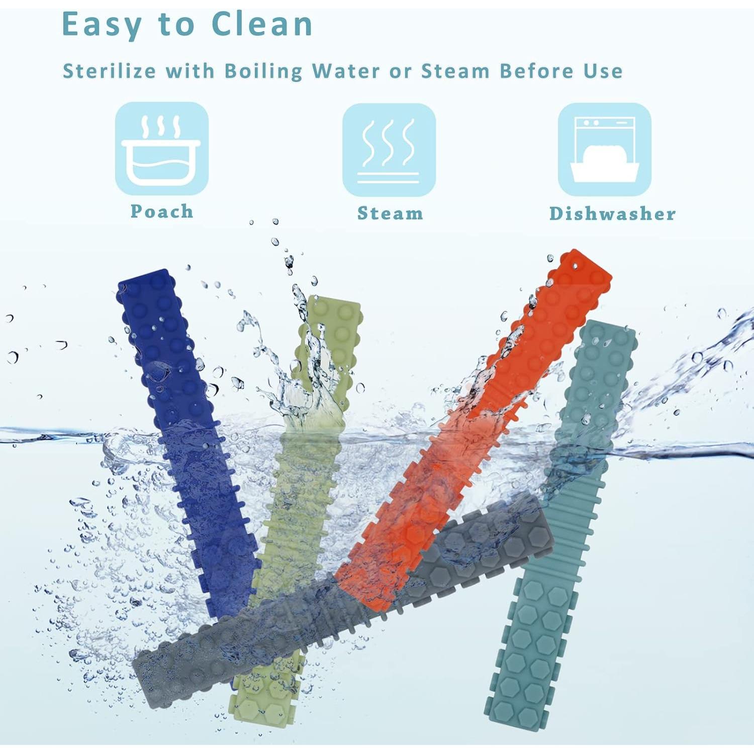 Juguetes Masticables Sensoriales Olugu - 5 Tubos de Silicona