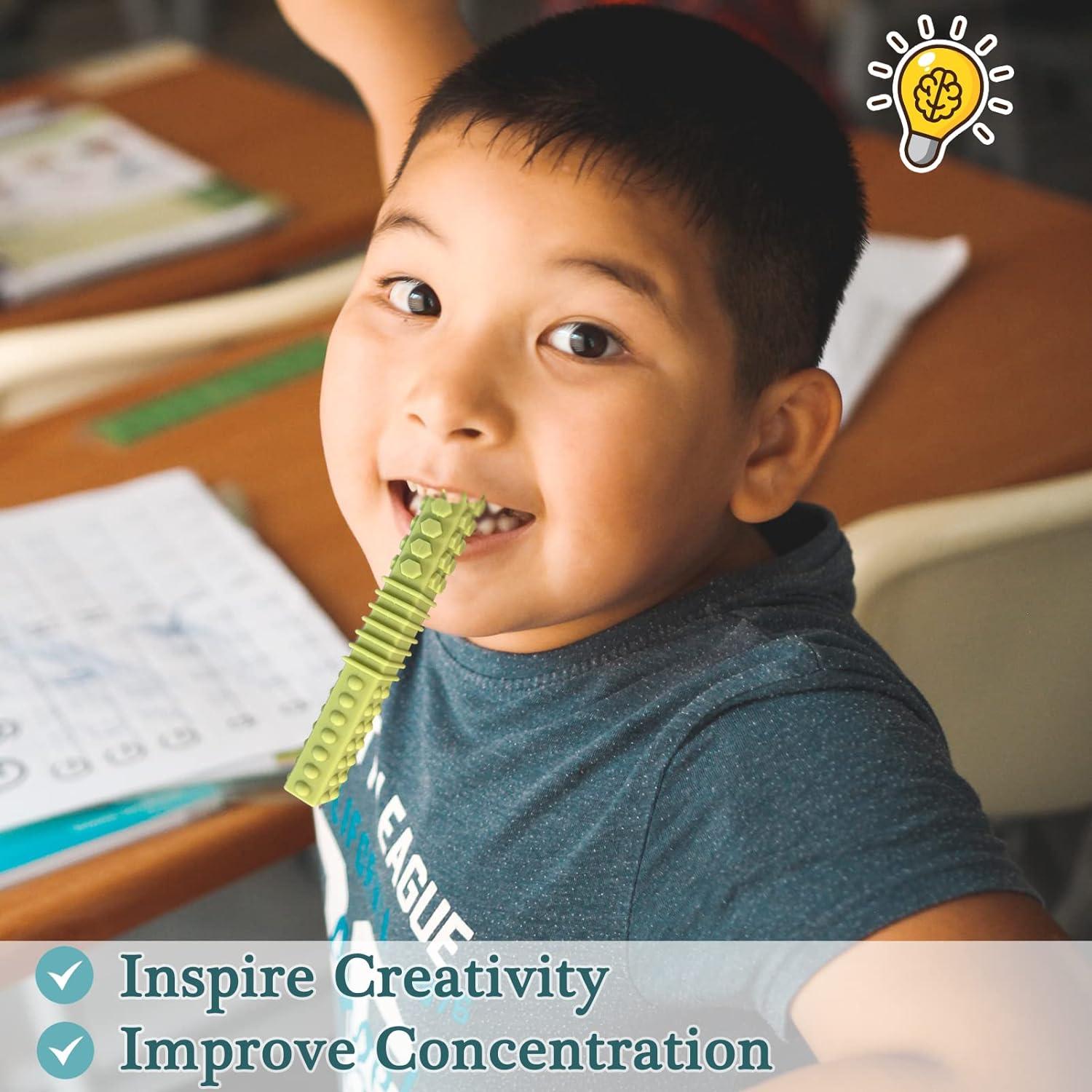 Juguetes Masticables Sensoriales Olugu - 5 Tubos de Silicona